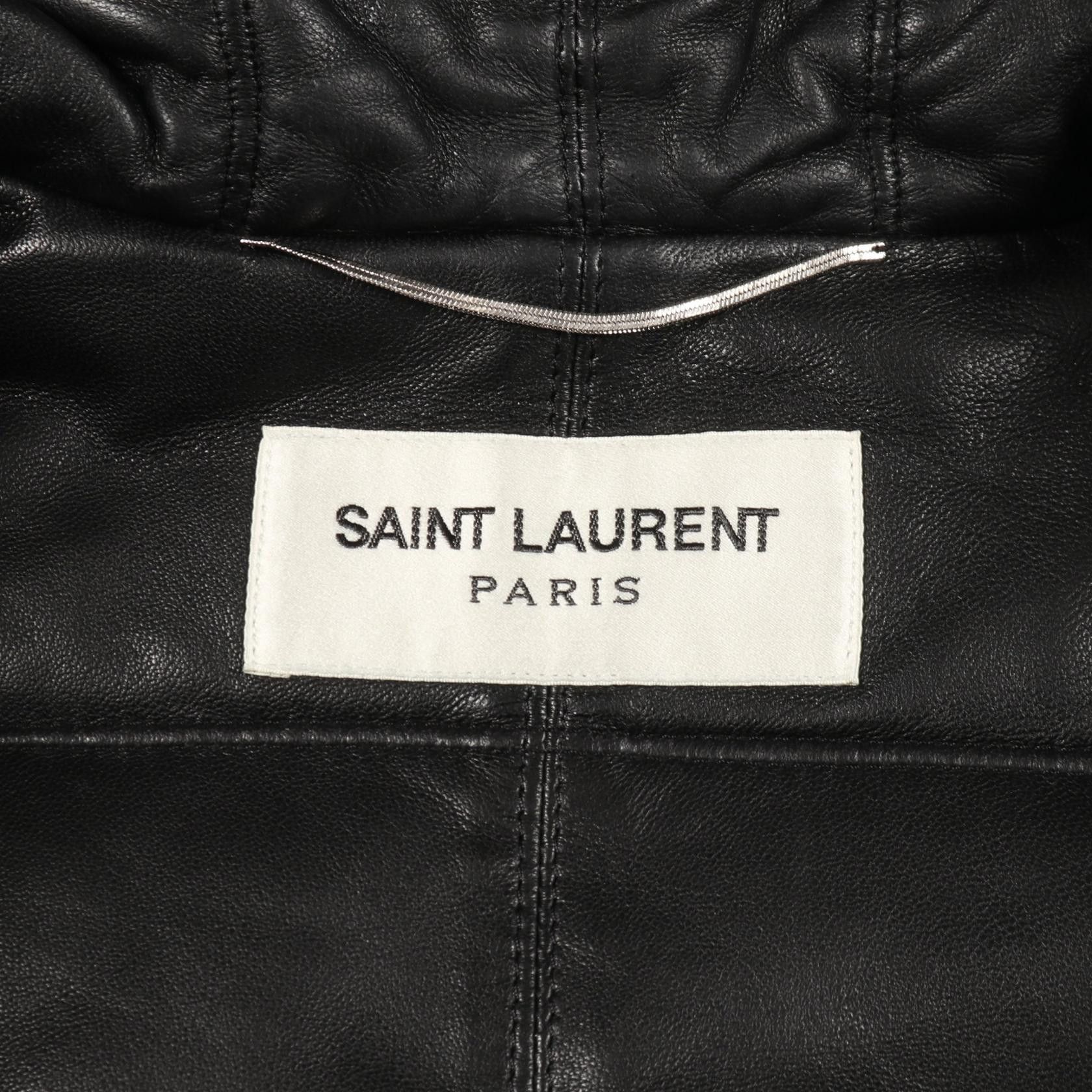 Yves Saint Laurent Yves Saint Laurent Saint Laurent Paris Lambskin Coat Leather Outerwear DUTY FREE for USA Size ONE SIZE - 3 Thumbnail