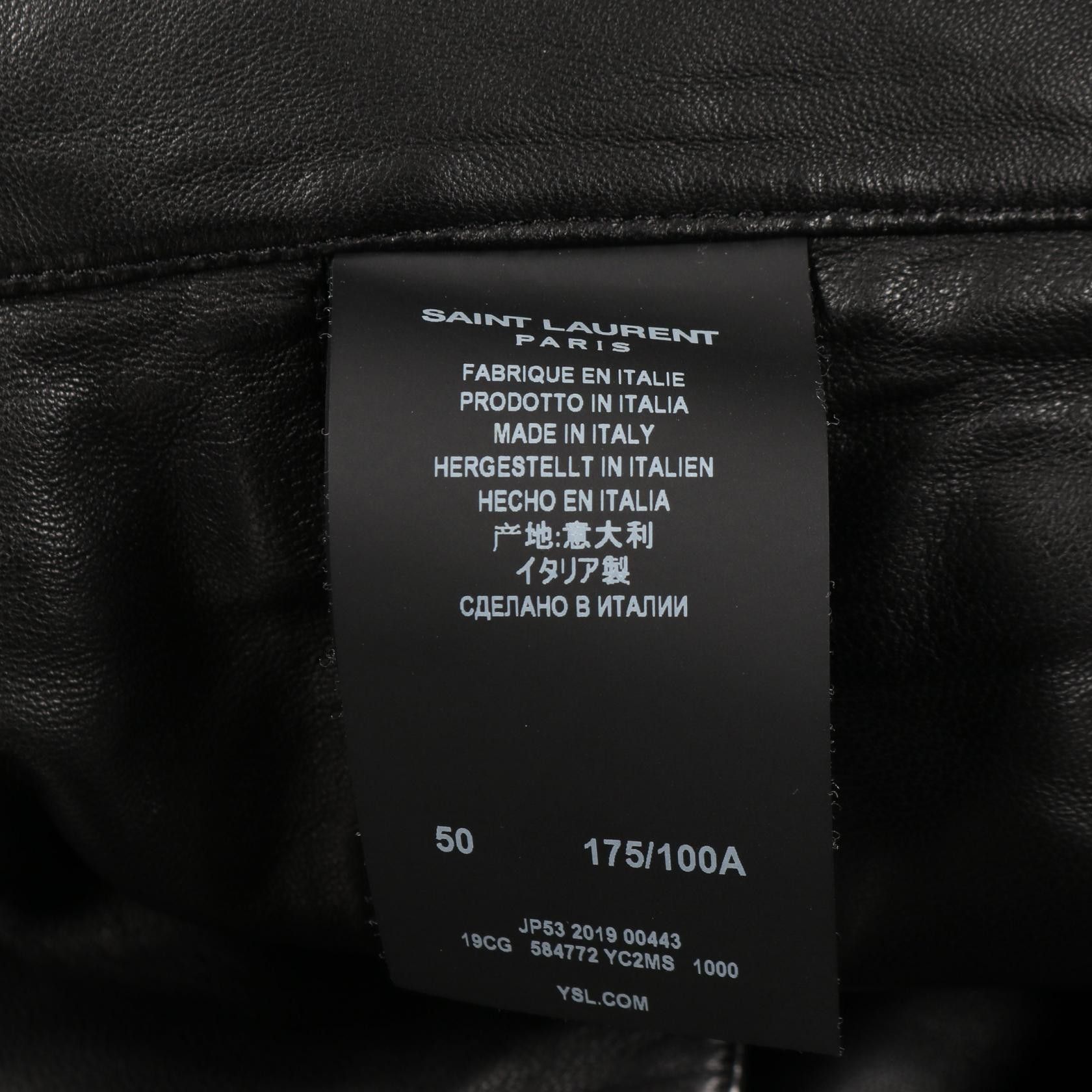Yves Saint Laurent Yves Saint Laurent Saint Laurent Paris Lambskin Coat Leather Outerwear DUTY FREE for USA Size ONE SIZE - 6 Thumbnail