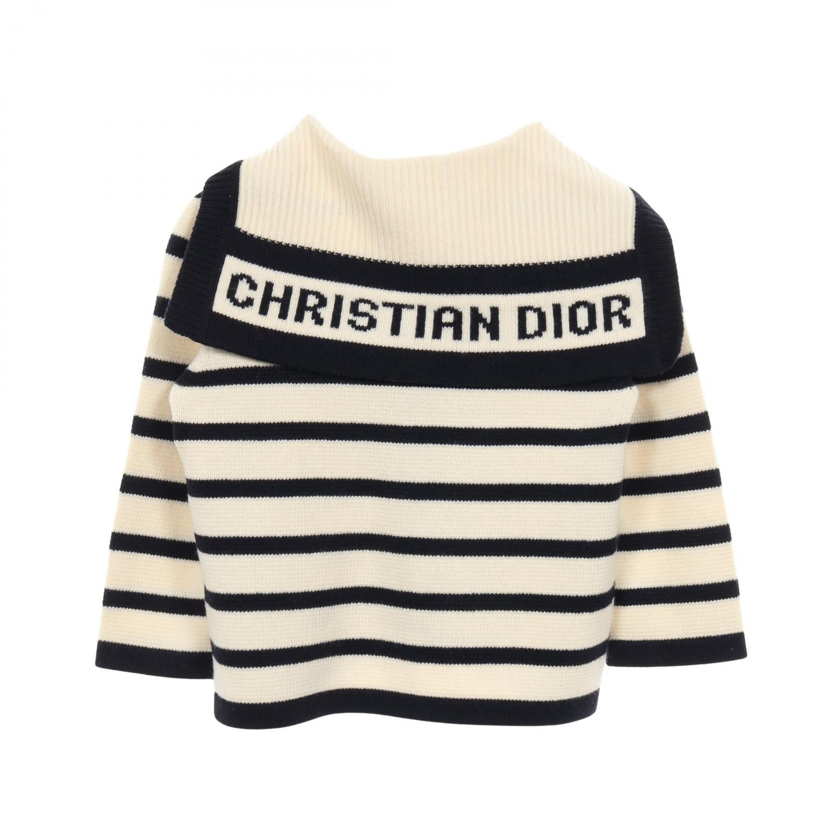 Dior Dior Dior DIOR MARINIERE Wool Cashmere Cardigan Textile Tops DUTY FREE for USA Size ONE SIZE - 2 Thumbnail