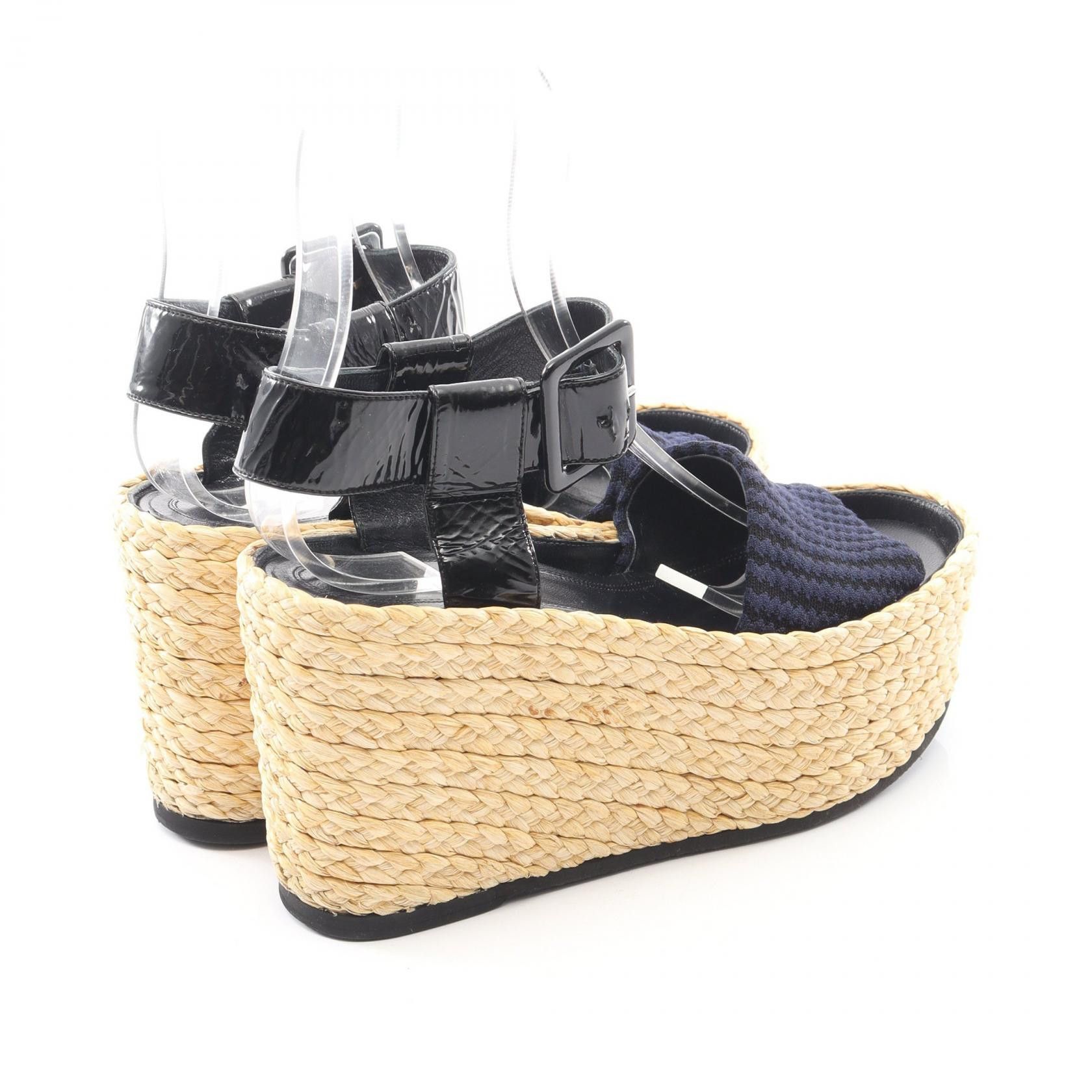 Celine Celine Celine Leather Fabric Sandals Leather Shoes DUTY FREE for USA Size ONE SIZE - 2 Thumbnail