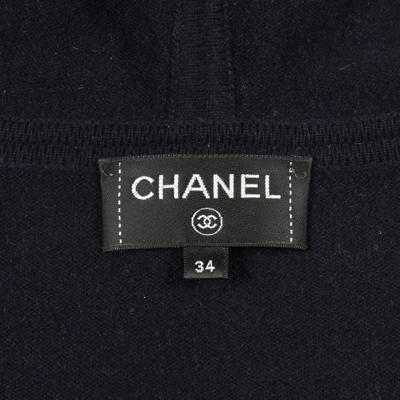 Chanel Chanel Chanel Coco Mark Cashmere Knit Hoodie Textile Tops DUTY FREE for USA Size ONE SIZE - 3 Thumbnail