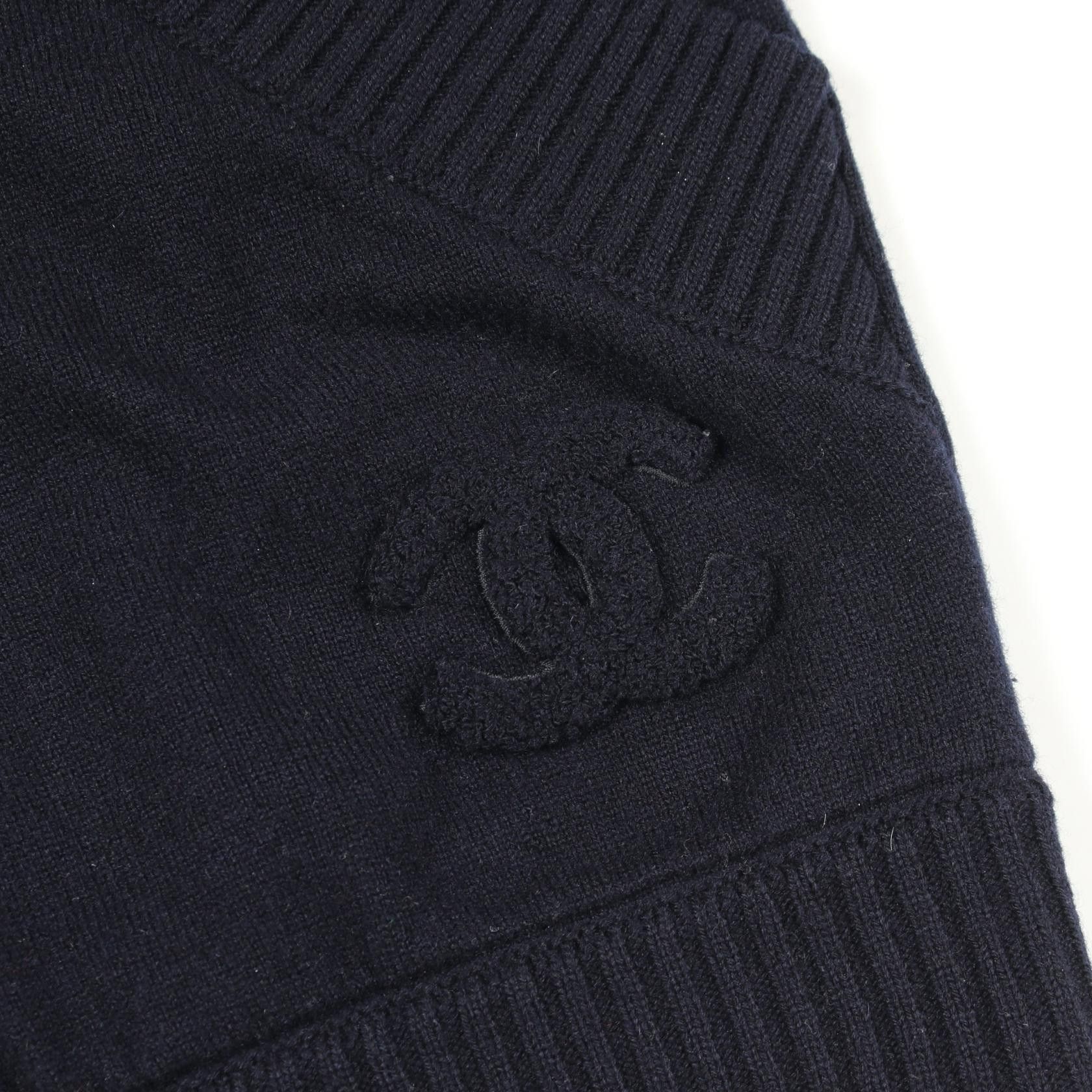 Chanel Chanel Chanel Coco Mark Cashmere Knit Hoodie Textile Tops DUTY FREE for USA Size ONE SIZE - 9 Thumbnail