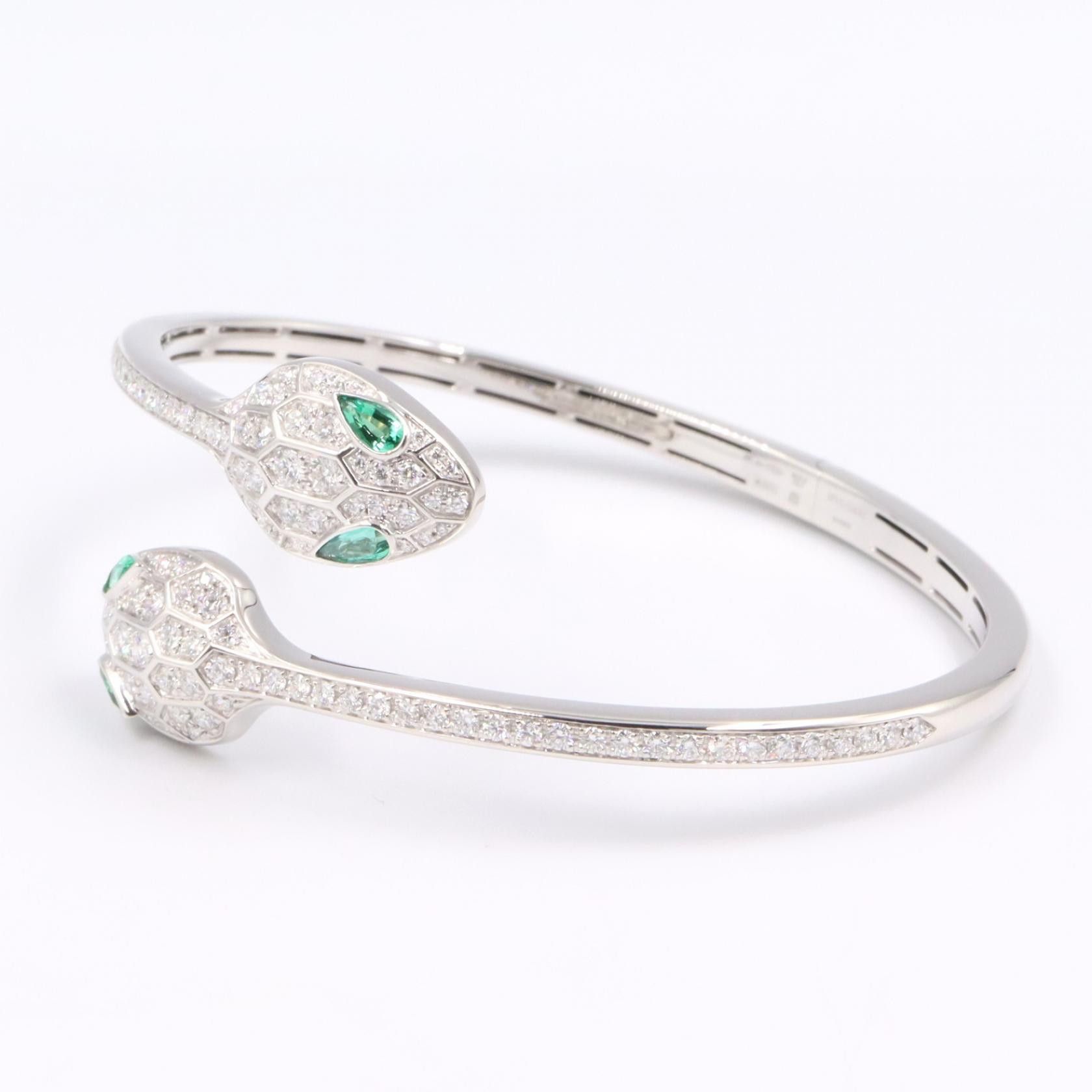Bvlgari Bvlgari Bvlgari Serpenti Seduttori Au750 Diamond Emerald Bracelet Size 17 Precious Metal Bracelet 356523M DUTY FREE for USA Size ONE SIZE - 4 Thumbnail