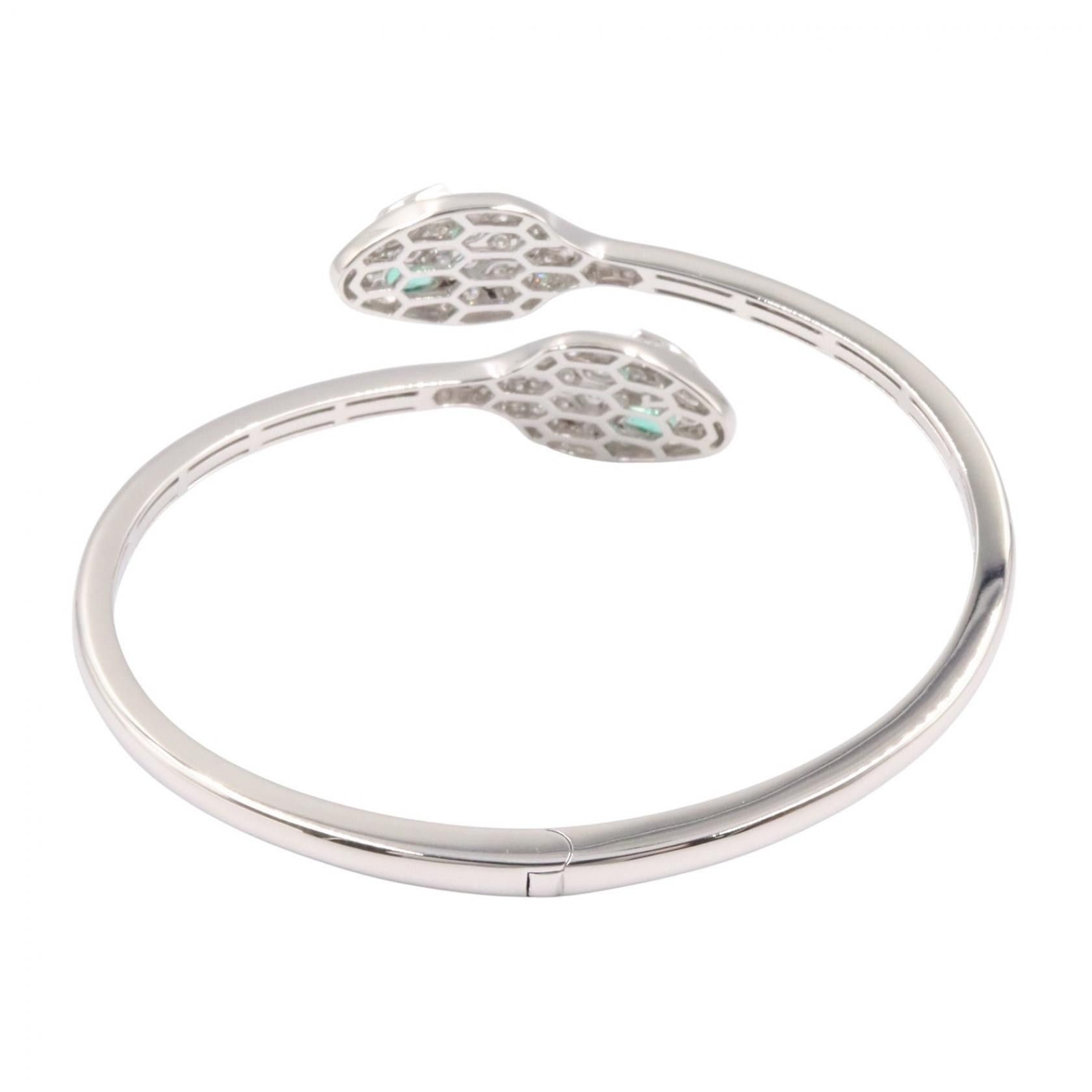 Bvlgari Bvlgari Bvlgari Serpenti Seduttori Au750 Diamond Emerald Bracelet Size 17 Precious Metal Bracelet 356523M DUTY FREE for USA Size ONE SIZE - 2 Thumbnail