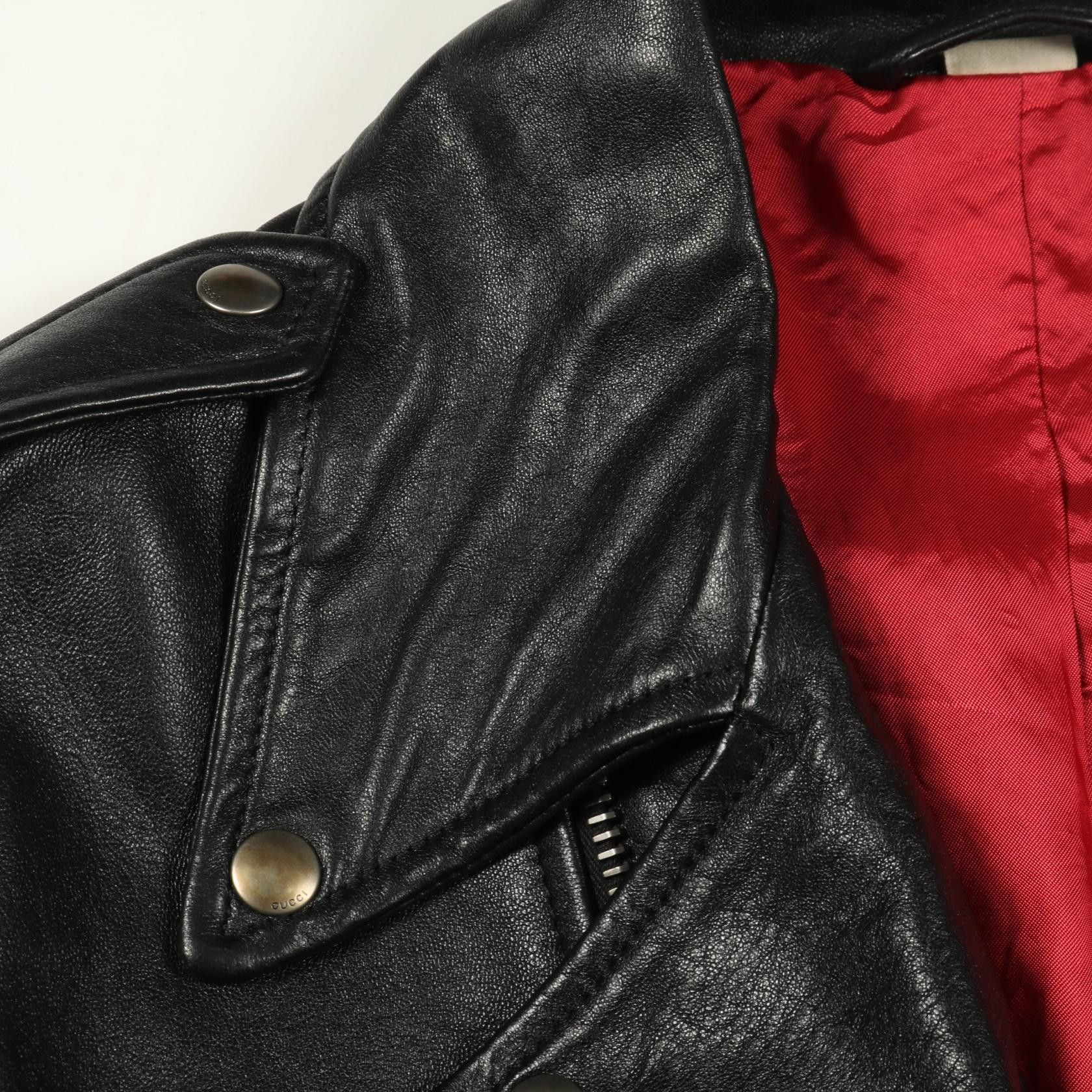 Gucci Gucci Gucci Leather Jacket Leather Outerwear DUTY FREE for USA Size ONE SIZE - 6 Thumbnail