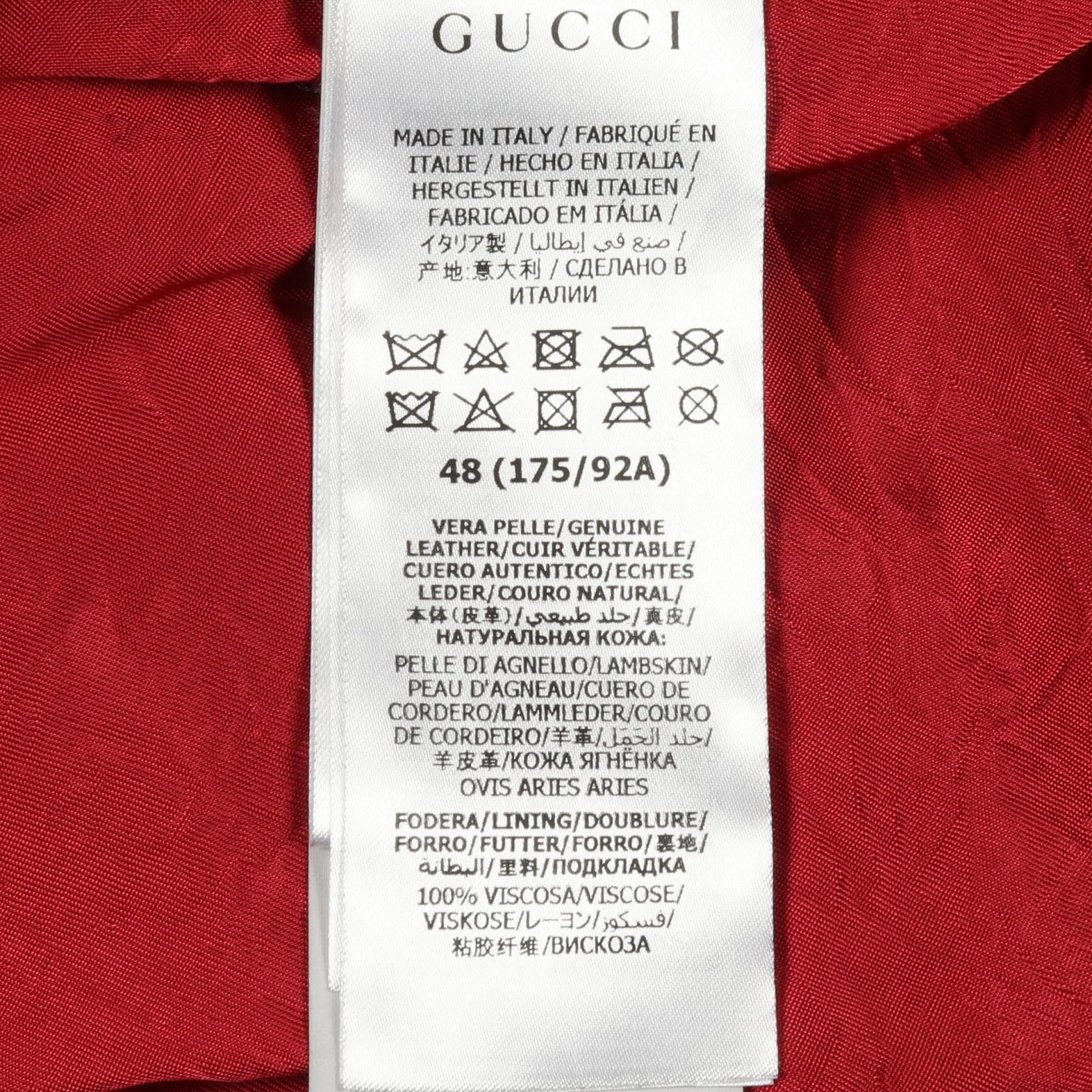 Gucci Gucci Gucci Leather Jacket Leather Outerwear DUTY FREE for USA Size ONE SIZE - 5 Thumbnail