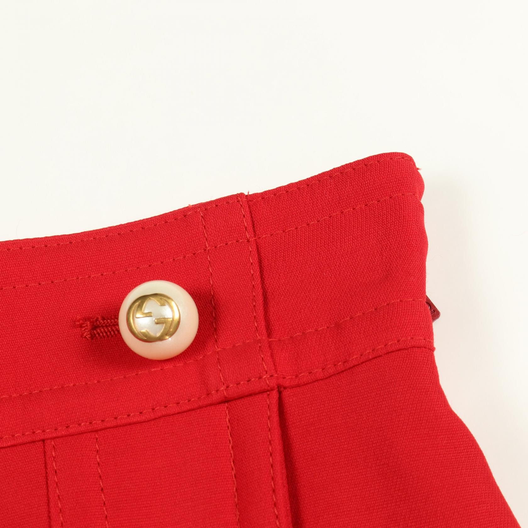 Gucci Gucci Gucci GG Pearl Button Wool Skirt Textile Skirts DUTY FREE for USA Size ONE SIZE - 6 Thumbnail