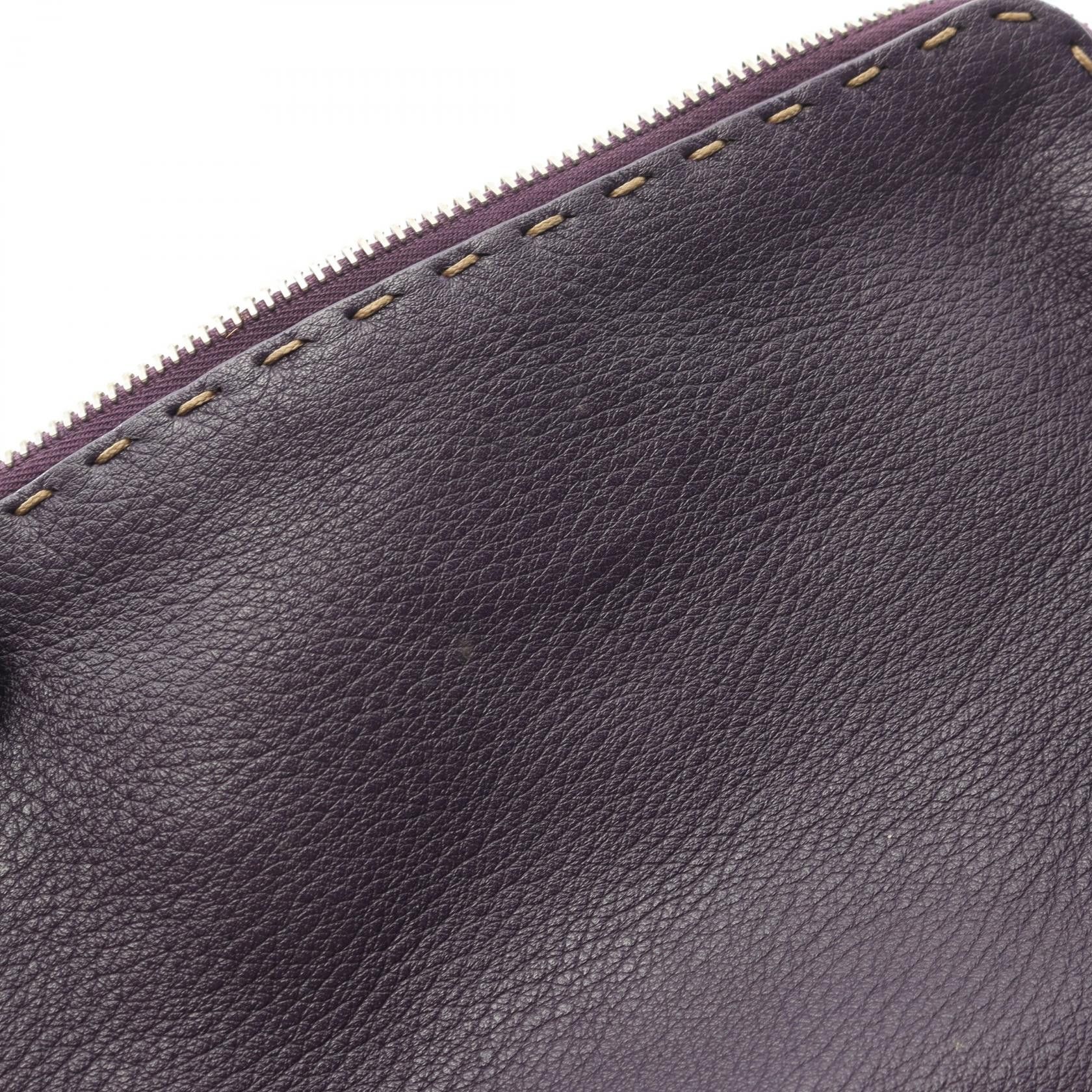 Fendi Fendi Fendi Selleria Leather Pouch Leather Vanity Bag 8N0037 DUTY FREE for USA Size ONE SIZE - 6 Thumbnail