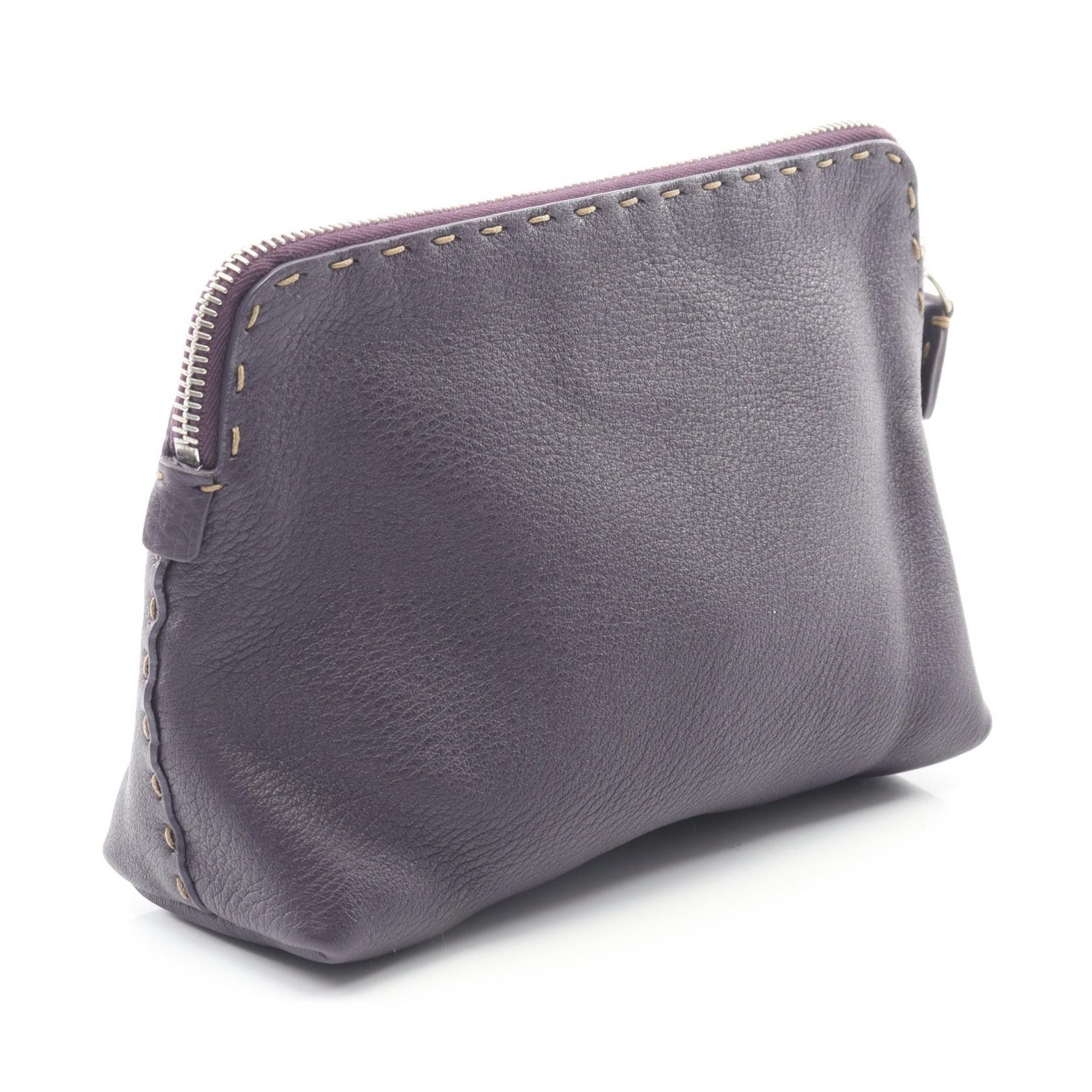 Fendi Fendi Fendi Selleria Leather Pouch Leather Vanity Bag 8N0037 DUTY FREE for USA Size ONE SIZE - 2 Thumbnail