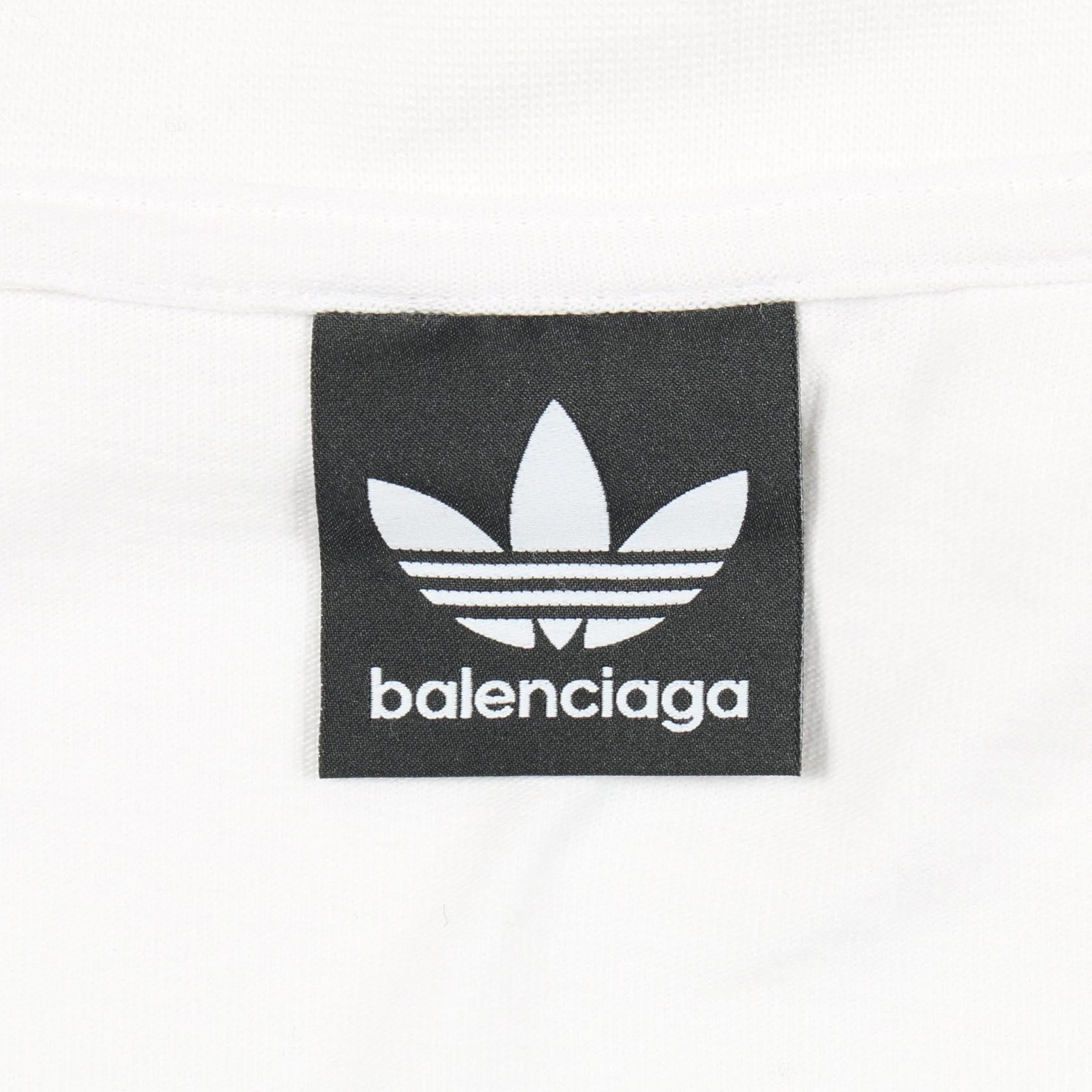 Balenciaga Balenciaga Balenciaga × adidas Cotton T Shirt Textile T-Shirts DUTY FREE for USA Size ONE SIZE - 3 Thumbnail