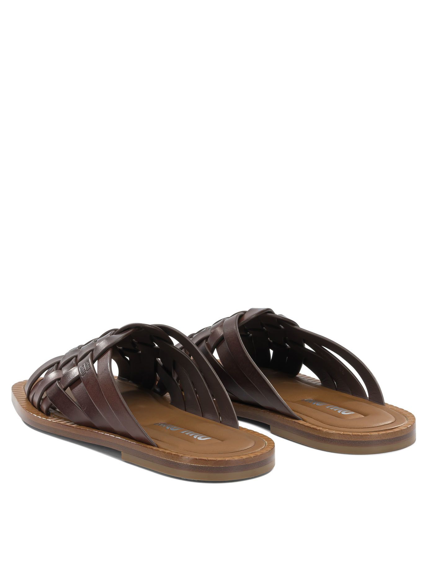 Miu Miu Miu Miu Leather Slides IT 40 Women - USA Duties Paid Size US 10 / IT 40 - 4 Thumbnail