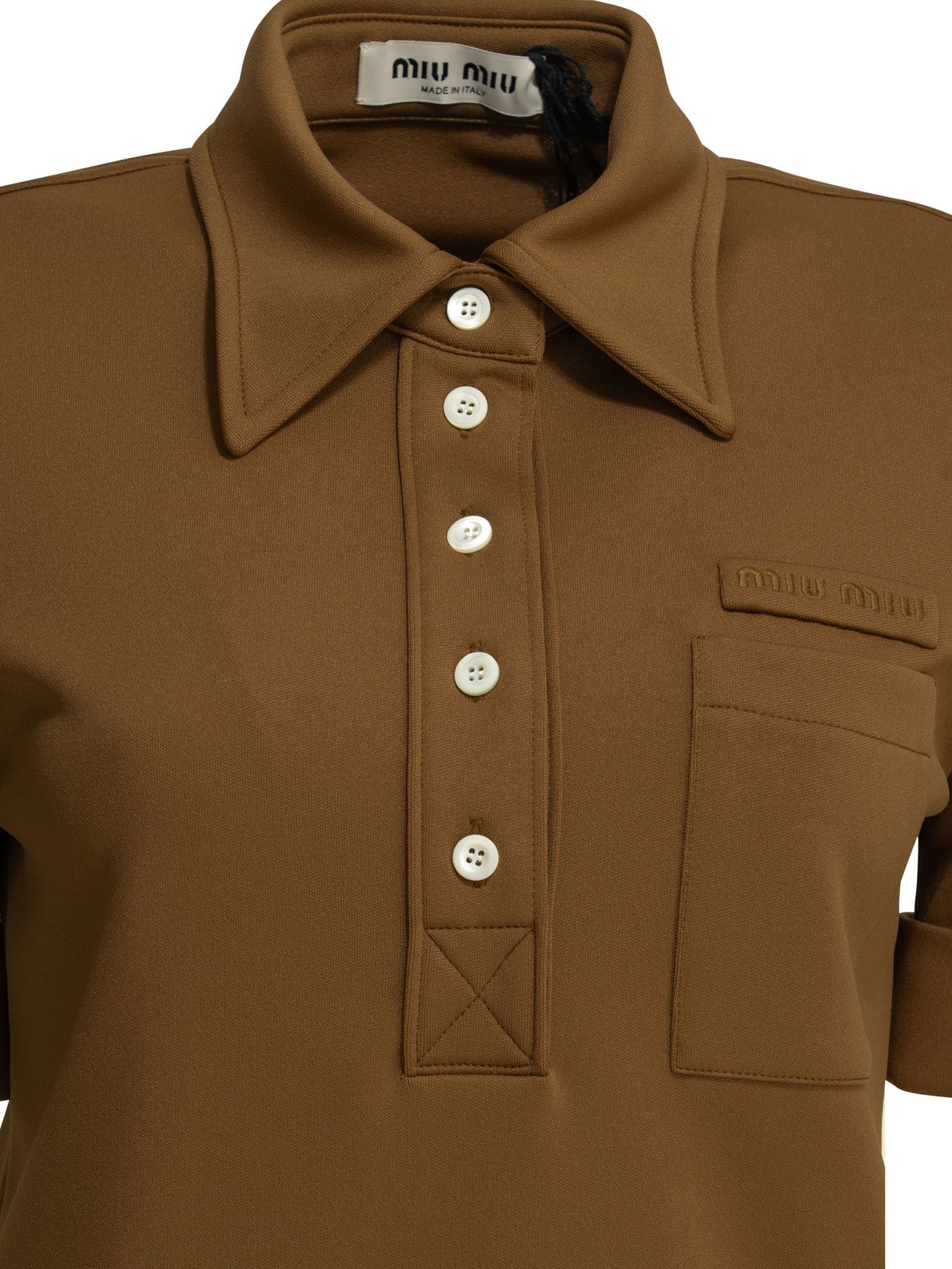 Miu Miu Miu Miu Polo Shirt With Buttons And Logo tag size 40 Women - USA Duties Paid Size S / US 4 / IT 40 - 3 Thumbnail
