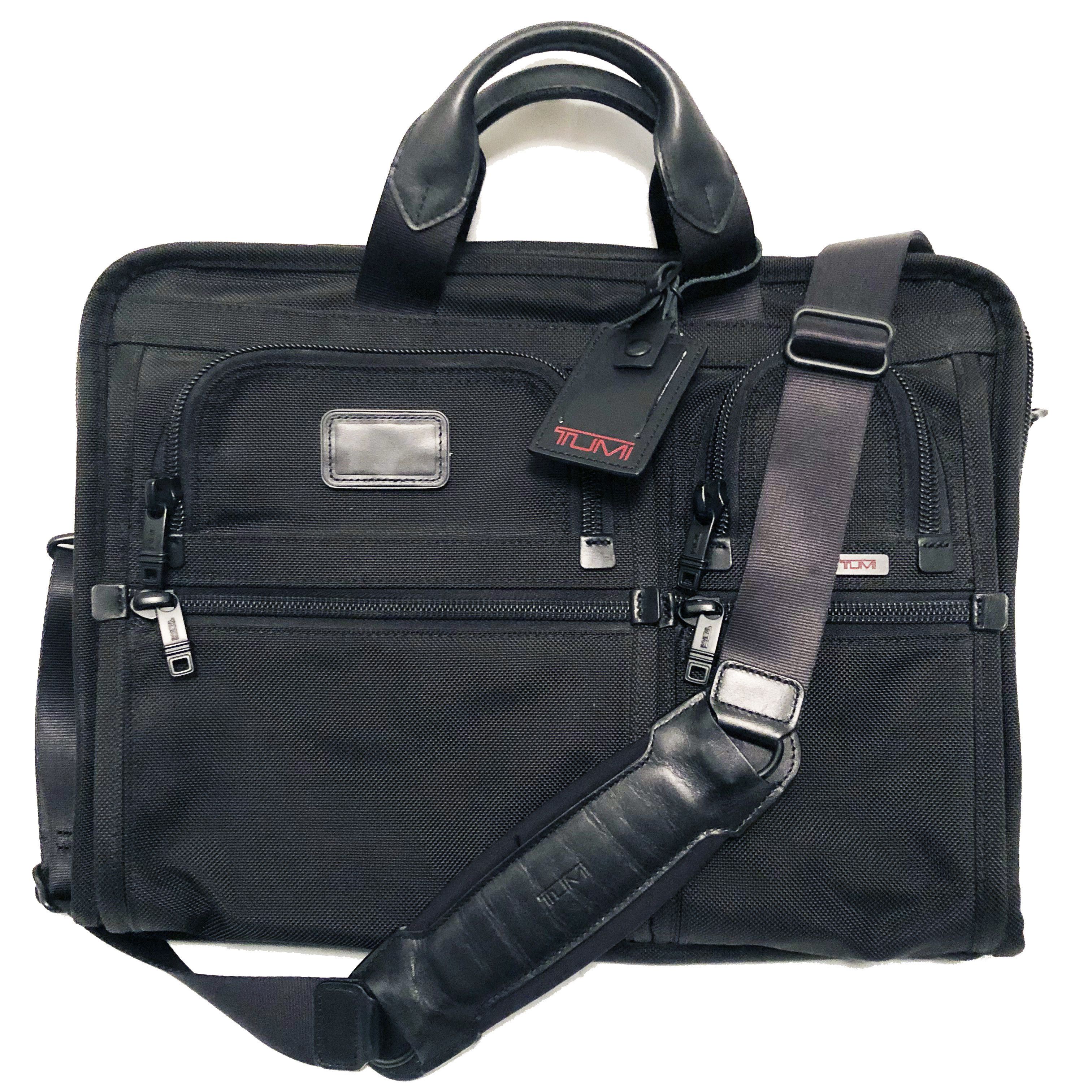 Tumi $395 TUMI ALPHA COMPACT LGE SCREEN BALLISTIC NYLON LAPTOP  