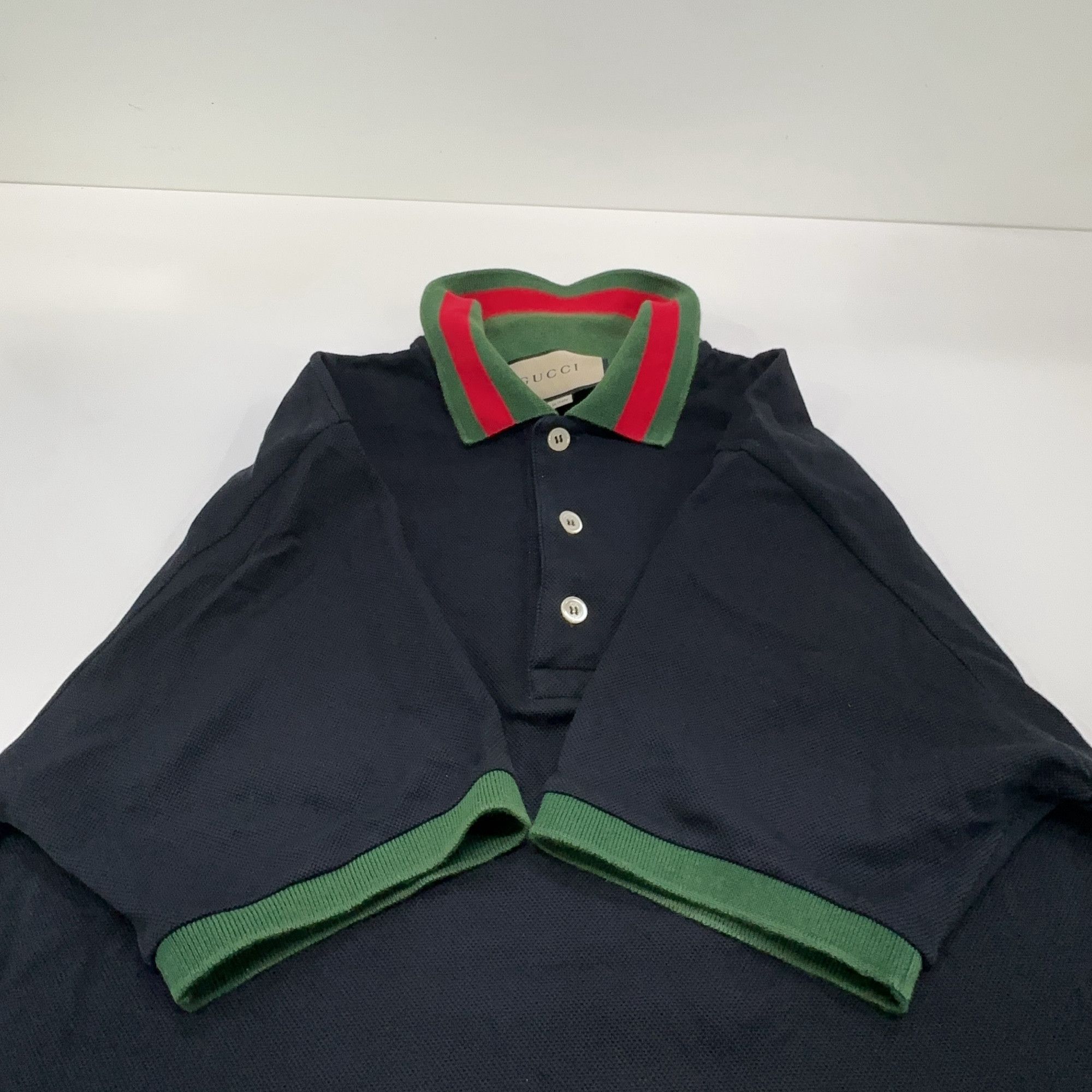 Gucci Gucci Web Stripe Collar Polo Shirt XS Size US XS / EU 42 / 0 - 8 Thumbnail