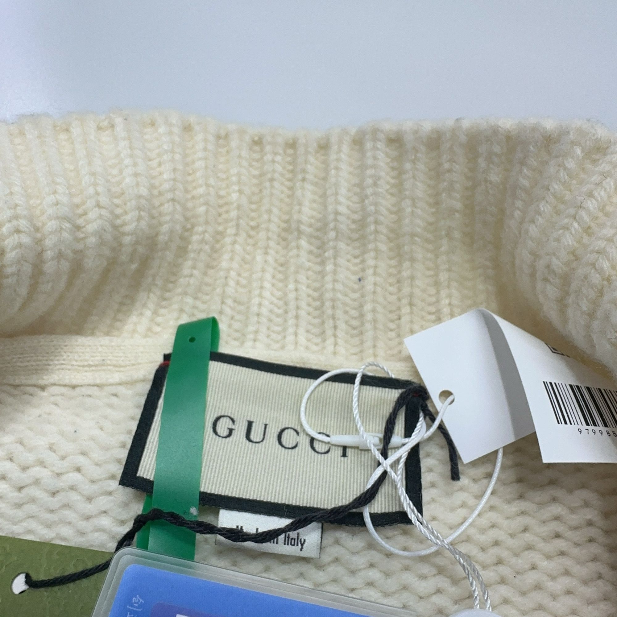 Gucci Gucci Cable Knit Web Stripe Zip Cardigan Size M Size US M / EU 48-50 / 2 - 6 Thumbnail