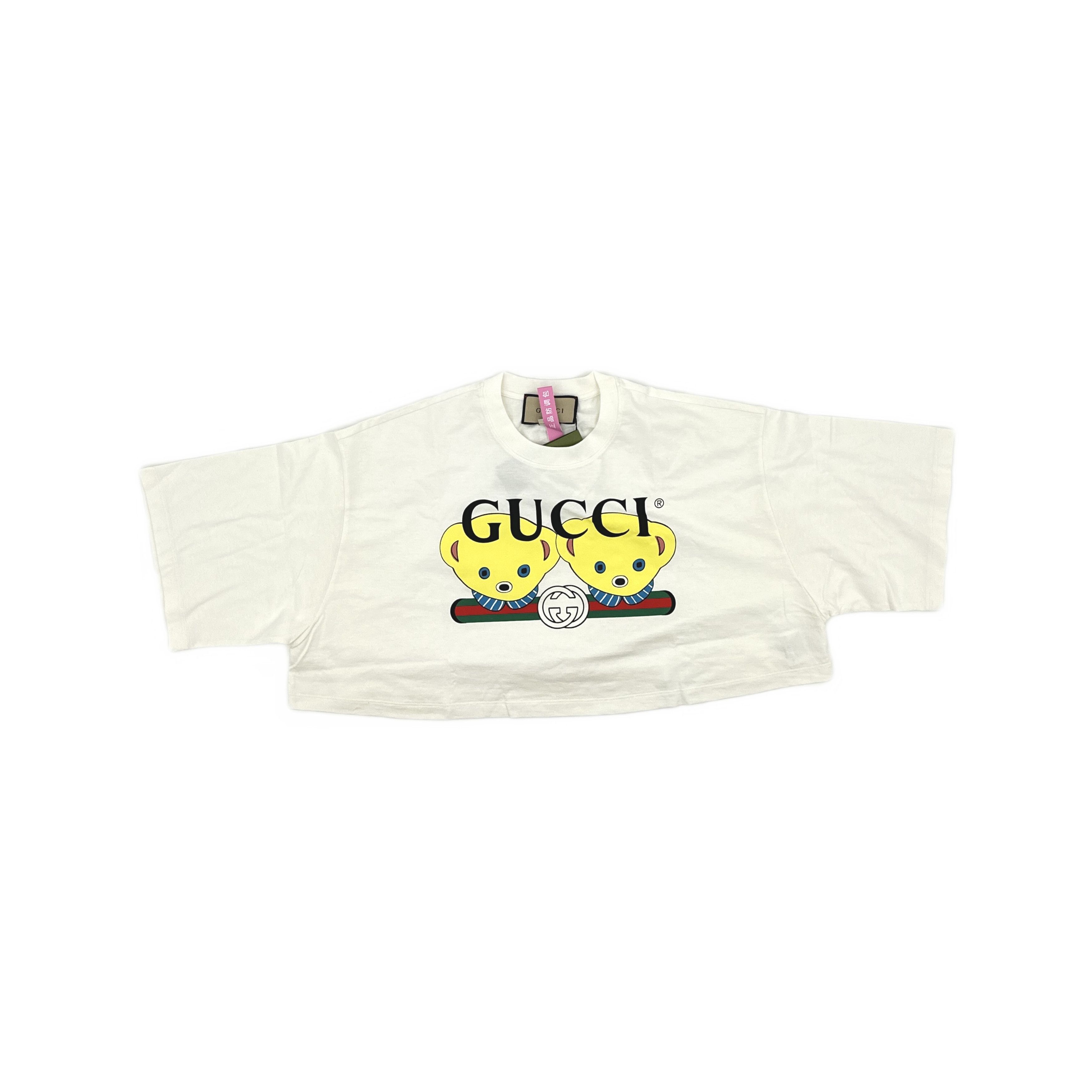 Gucci Gucci Bear Print Cropped T-Shirt Size L Size L / US 10 / IT 46 - 2 Thumbnail