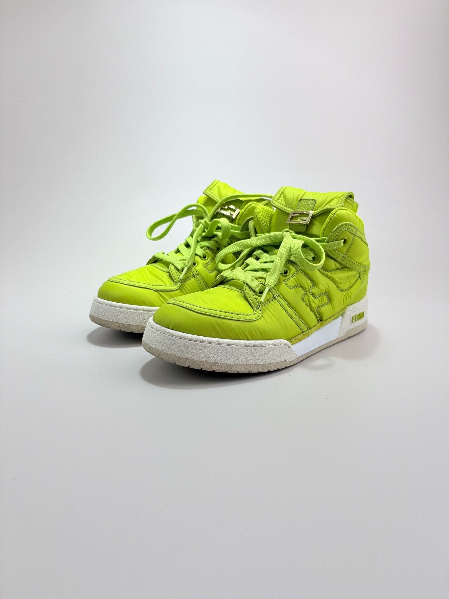 Fendi Fendi Green Match Hi-Top Sneakers 38 Size US 5.5 / EU 38 - 2 Thumbnail