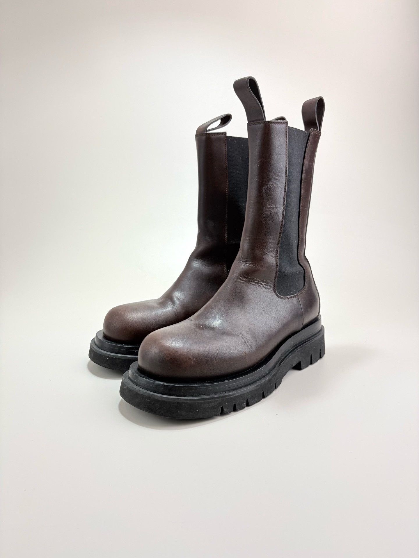 Bottega Veneta Bottega Veneta Brown Leather Lug Boots 39 Size US 6 / EU 39 - 2 Thumbnail