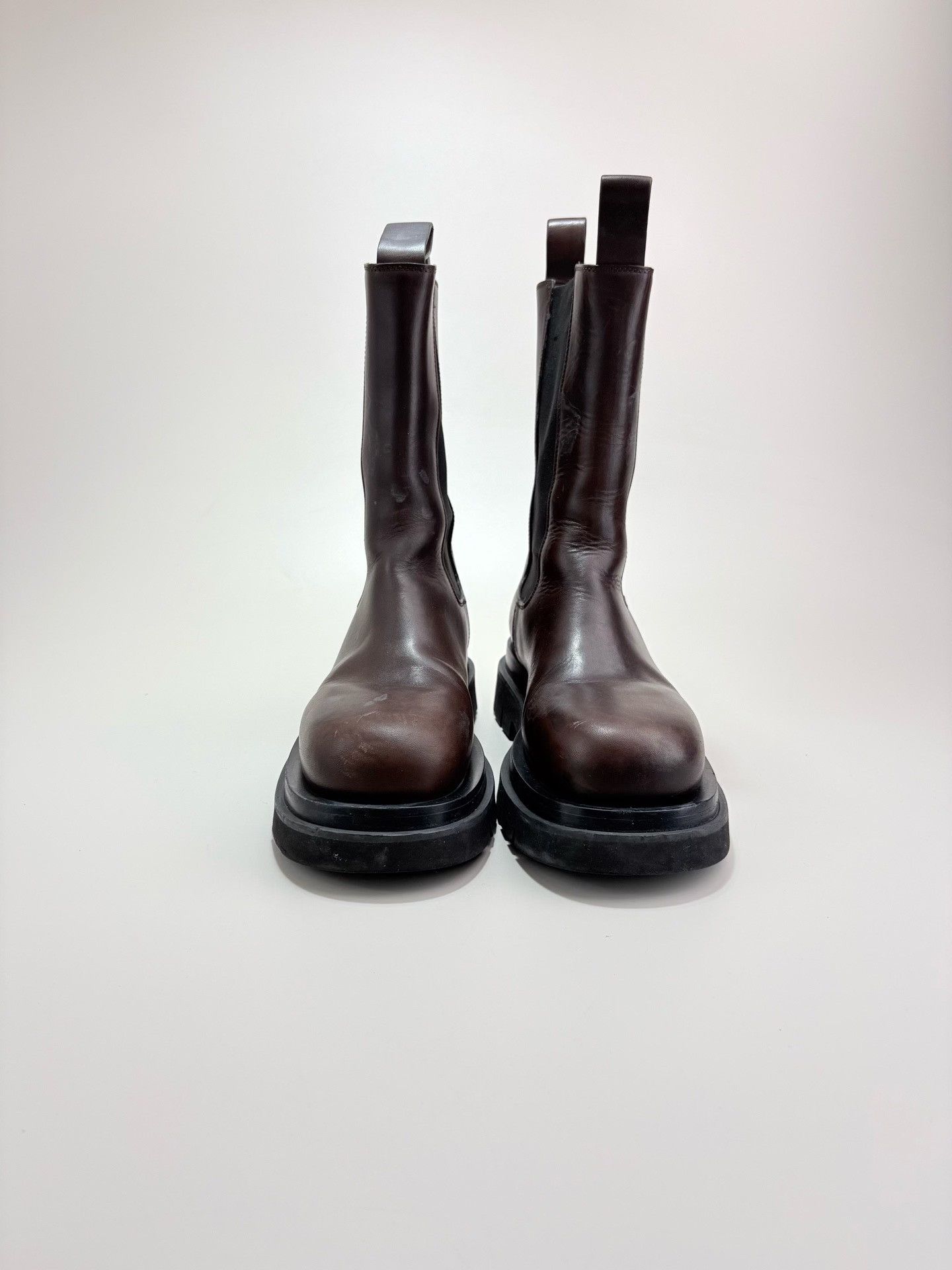 Bottega Veneta Bottega Veneta Brown Leather Lug Boots 39 Size US 6 / EU 39 - 3 Thumbnail
