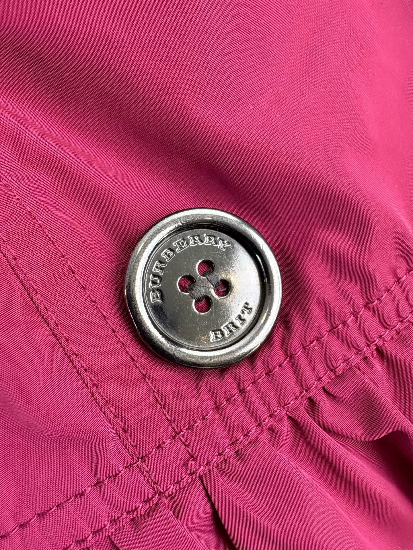 Burberry Burberry Brit Fuchsia Trench Coat UK 6 Size XS / US 0-2 / IT 36-38 - 4 Thumbnail