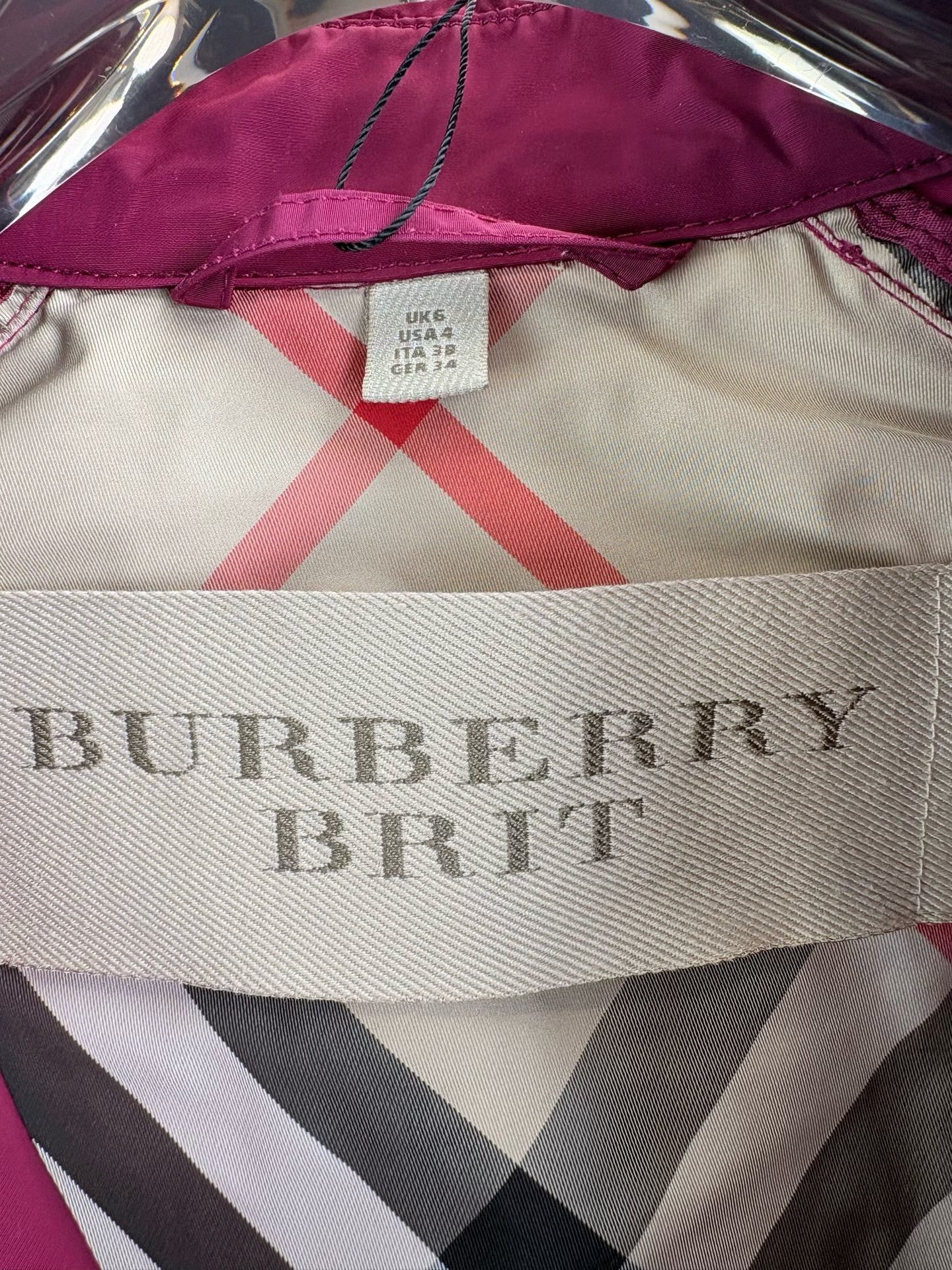 Burberry Burberry Brit Fuchsia Trench Coat UK 6 Size XS / US 0-2 / IT 36-38 - 5 Thumbnail