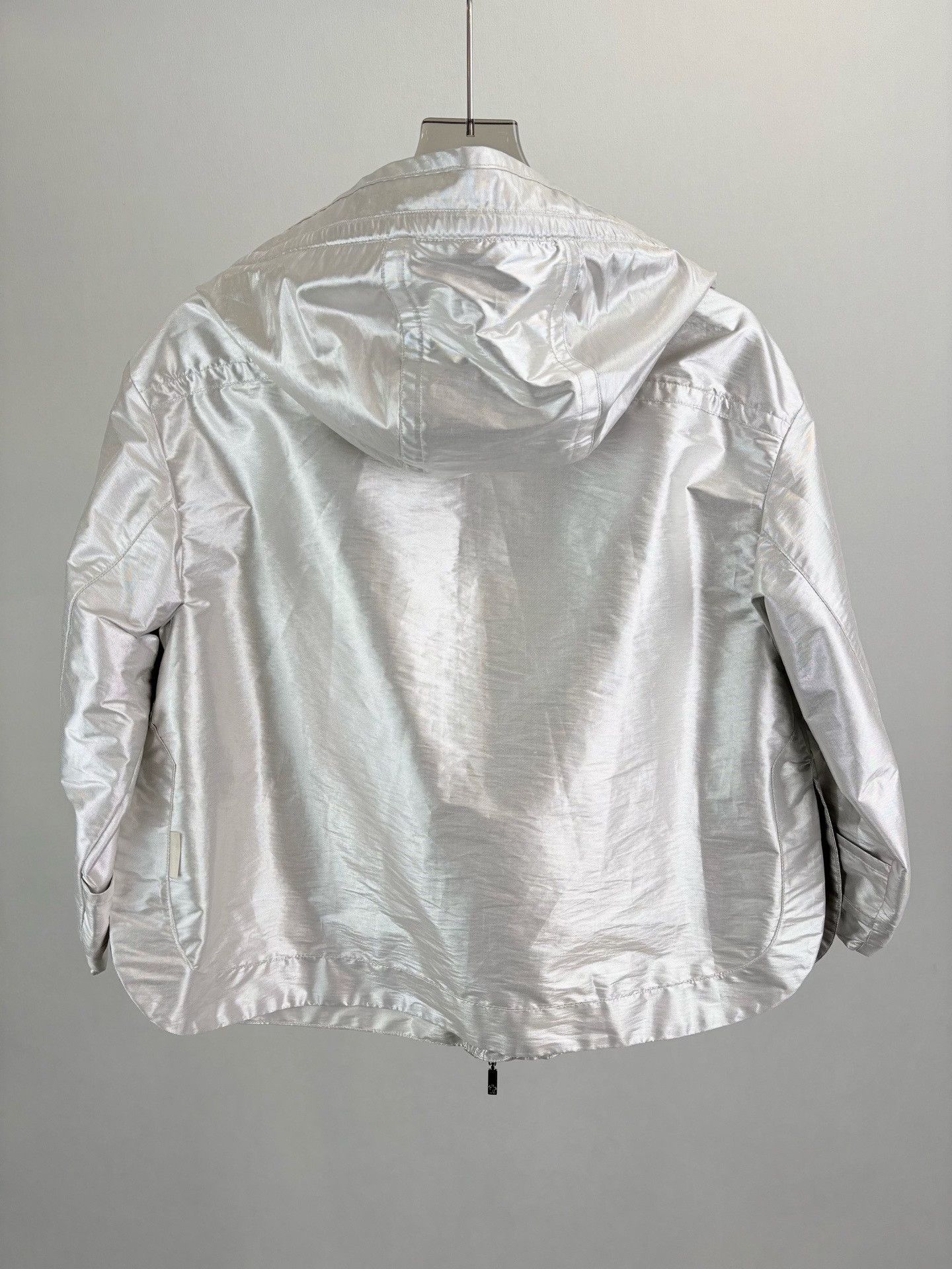 Moncler Moncler Silver Metallic DOMON Hooded Jacket 1 Size M / US 6-8 / IT 42-44 - 3 Thumbnail