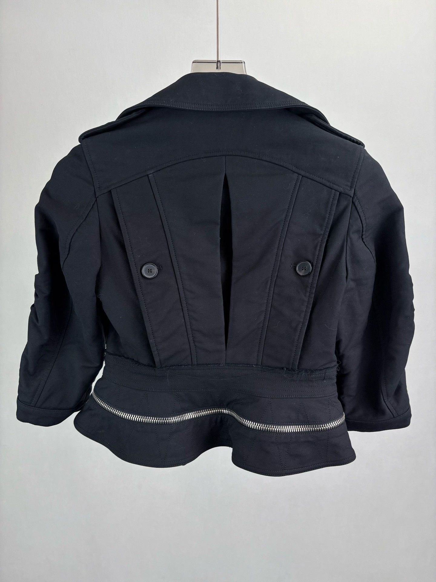 Alexander McQueen Alexander McQueen Black Zip Accent Jacket IT 38 Size XS / US 0-2 / IT 36-38 - 3 Thumbnail