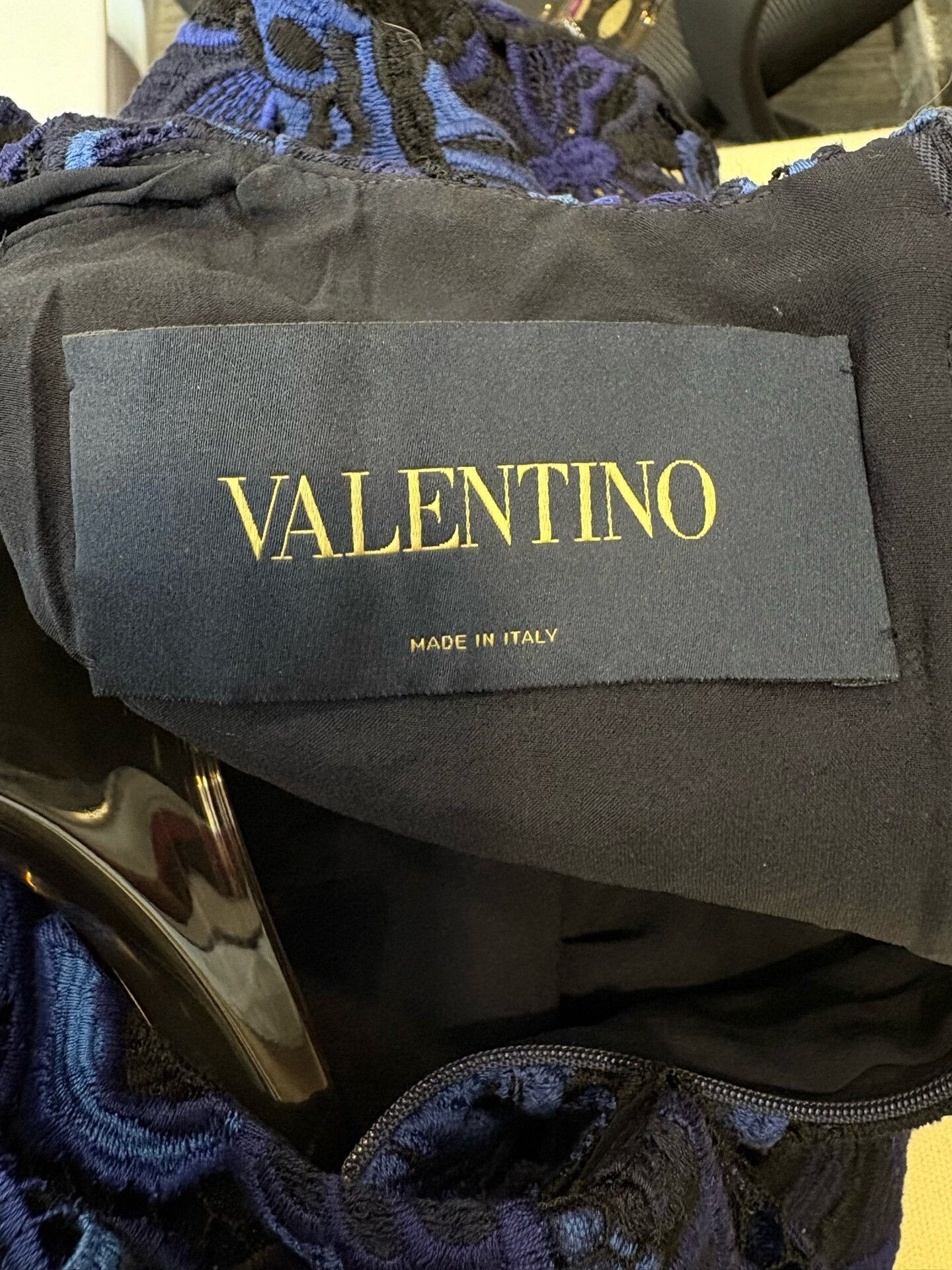 Valentino Valentino Blue Butterfly Lace Mini Dress 40 Size S / US 4 / IT 40 - 4 Thumbnail
