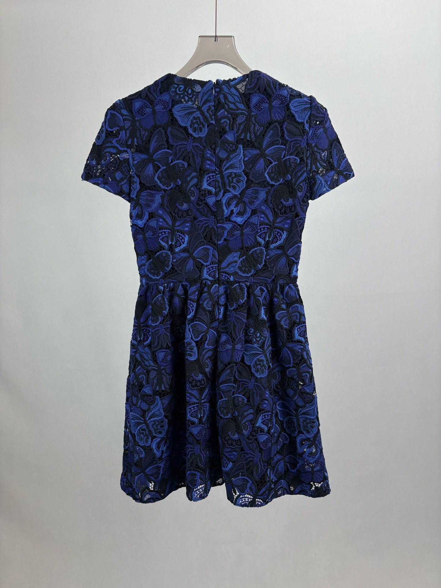 Valentino Valentino Blue Butterfly Lace Mini Dress 40 Size S / US 4 / IT 40 - 3 Thumbnail