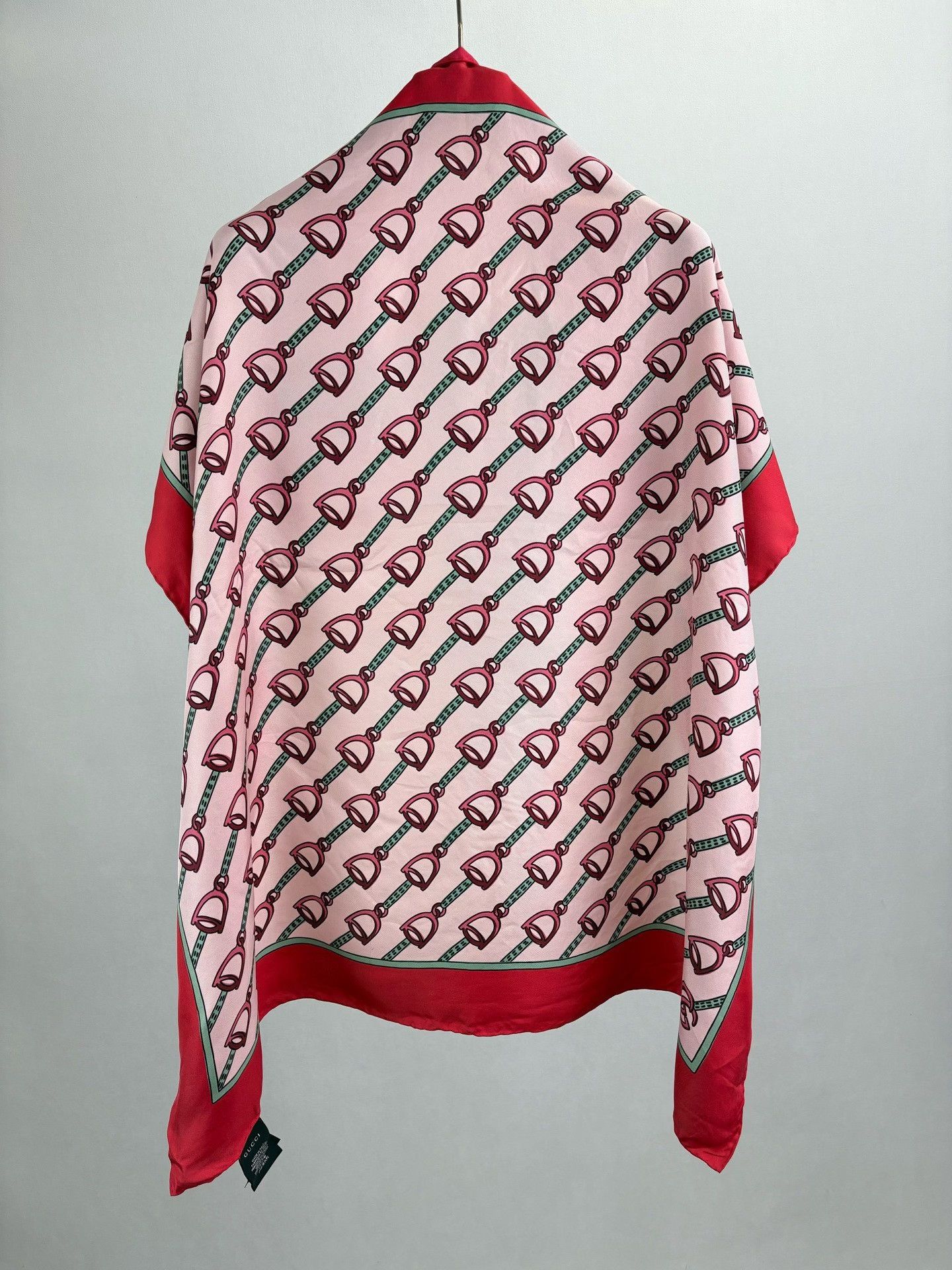 Gucci Gucci Horsebit Stirrup Print Silk Scarf 85x85 Size ONE SIZE - 2 Thumbnail