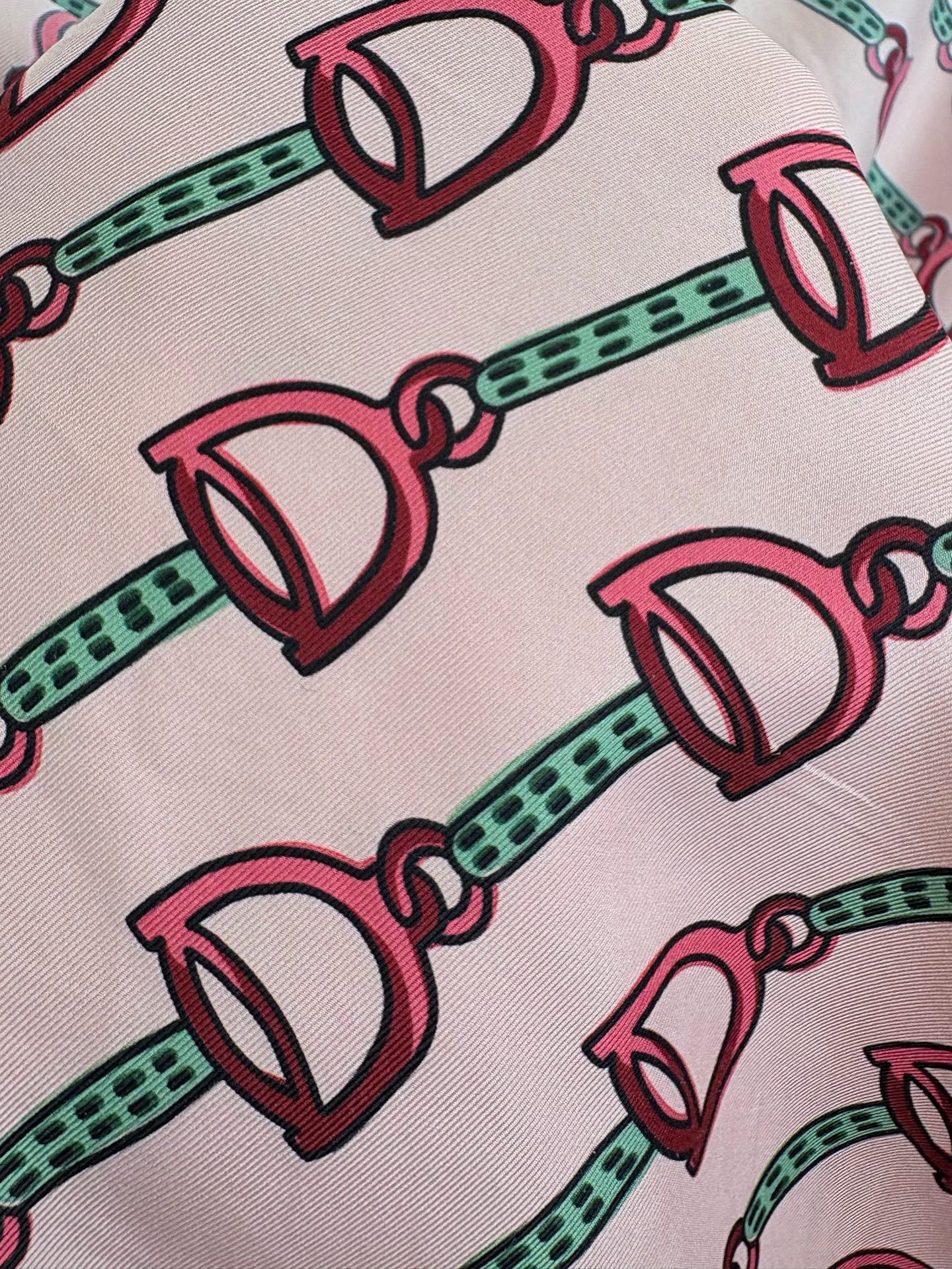 Gucci Gucci Horsebit Stirrup Print Silk Scarf 85x85 Size ONE SIZE - 4 Thumbnail