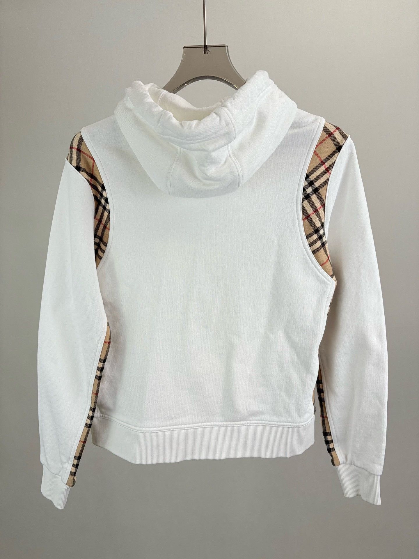 Burberry Burberry Check Panel Hoodie White XS Size US XS / EU 42 / 0 - 3 Thumbnail