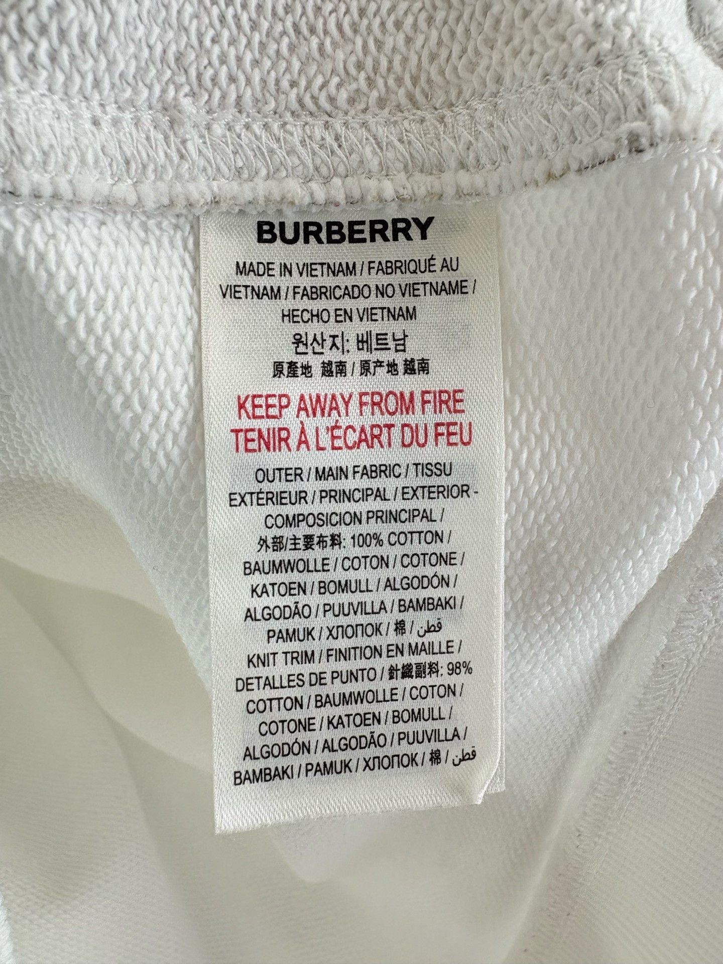 Burberry Burberry Check Panel Hoodie White XS Size US XS / EU 42 / 0 - 5 Thumbnail