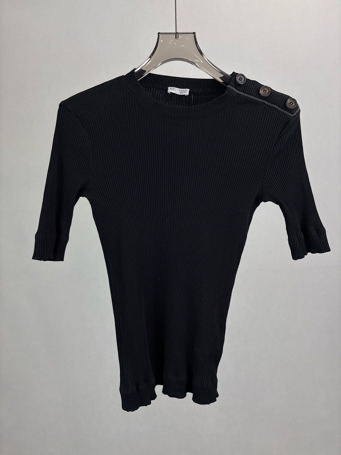 Brunello Cucinelli Brunello Cucinelli Ribbed Shoulder Button Knit M Size M / US 6-8 / IT 42-44 - 2 Thumbnail