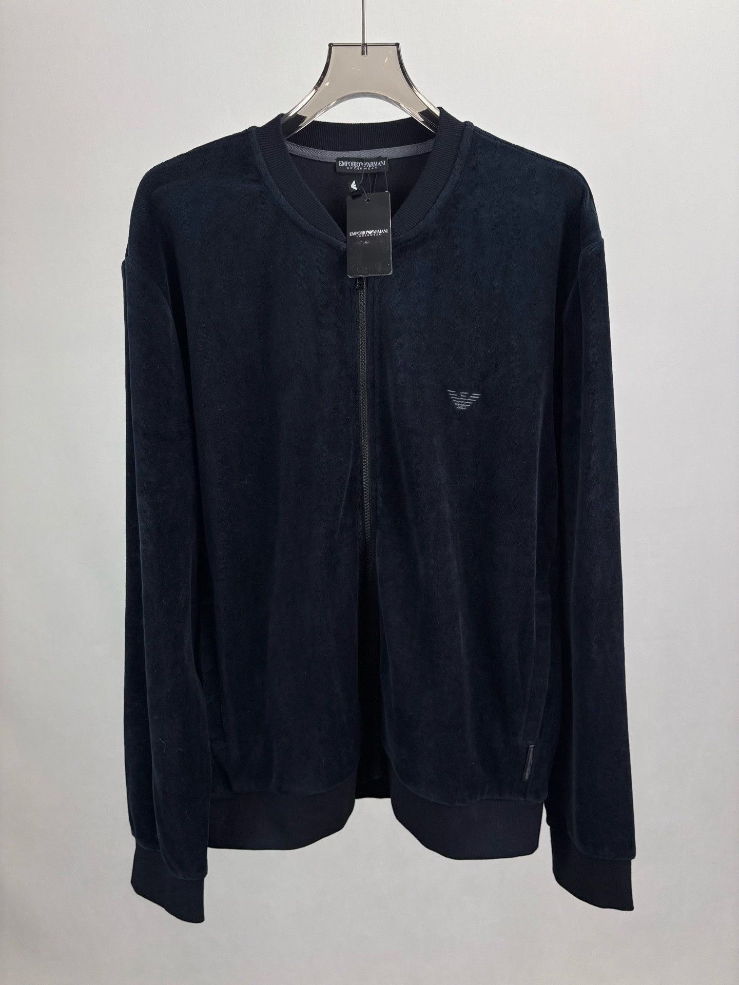 Emporio Armani Emporio Armani Velour Zip Sweatshirt XL Size US XL / EU 56 / 4 - 2 Thumbnail