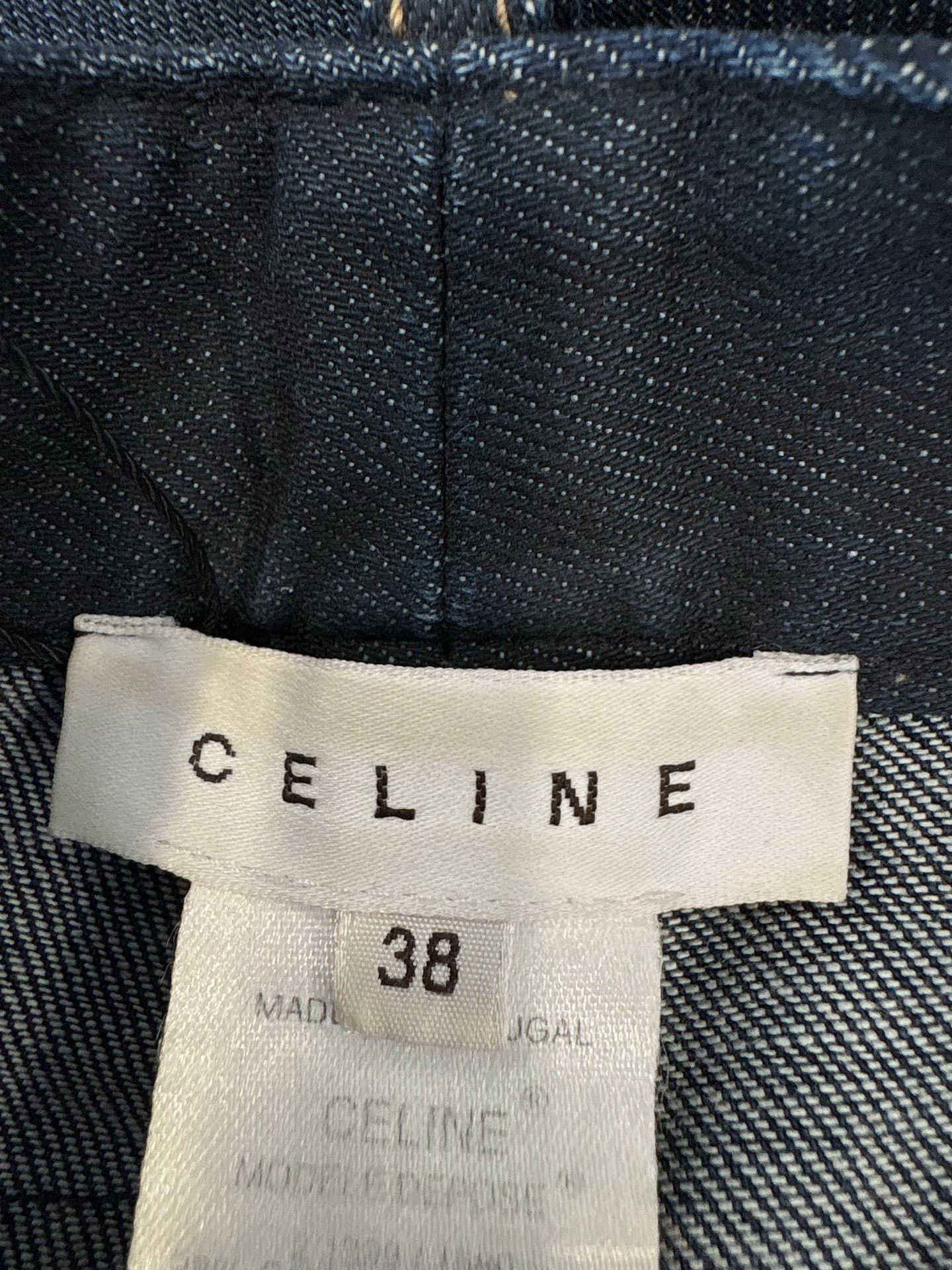 Celine Celine Embroidered Logo Denim Jeans 38 Size 27" / US 4 / IT 40 - 6 Thumbnail