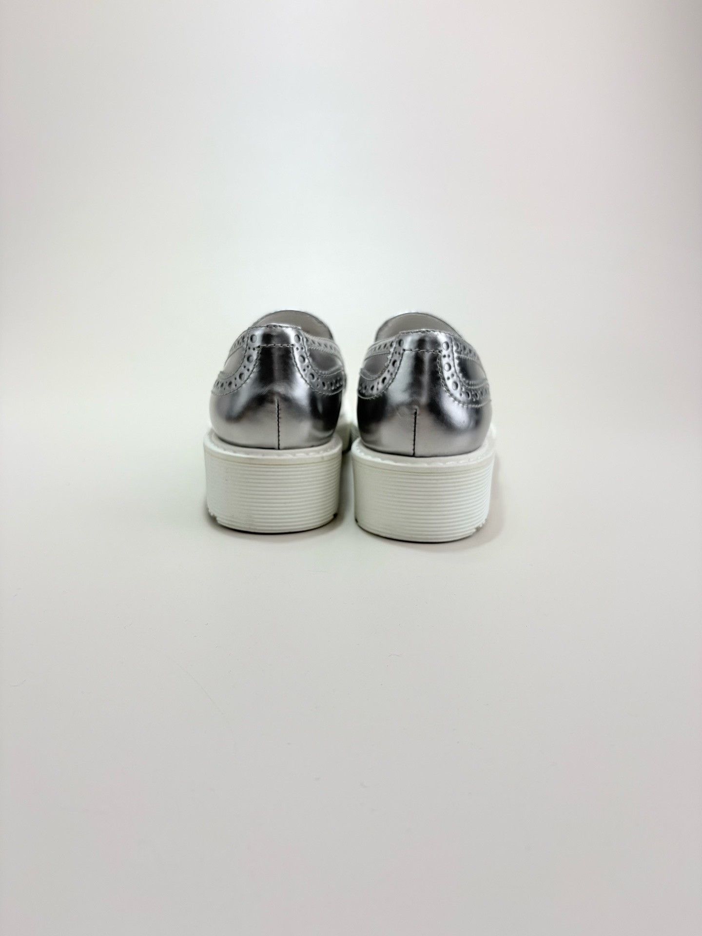 Prada Prada Silver Brogue Slip On Shoes Size 36 Size US 6 / IT 36 - 4 Thumbnail
