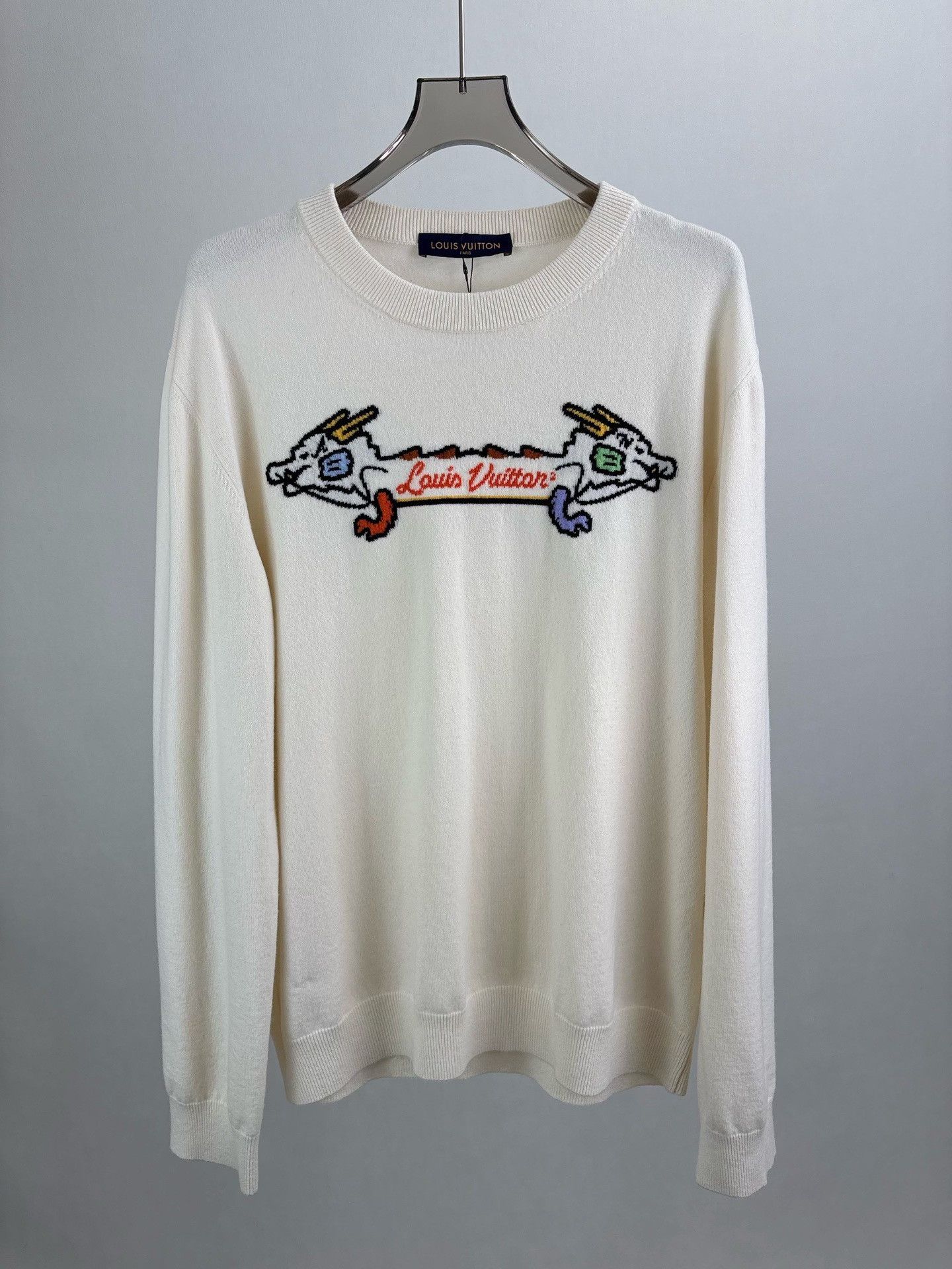 Louis Vuitton Louis Vuitton Twin Dragon Graphic Knit Sweater XXL Size US XXL / EU 58 / 5 - 2 Thumbnail