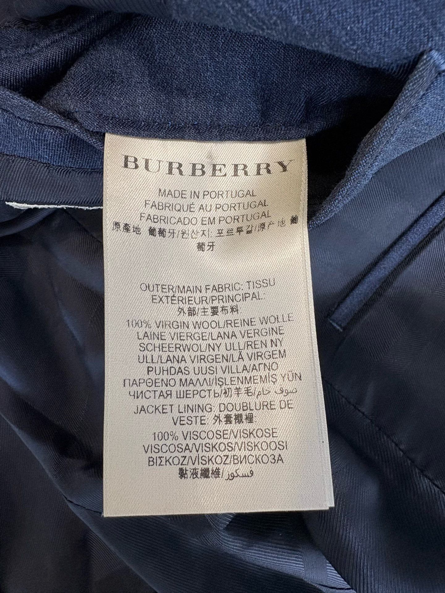 Burberry Burberry Navy Virgin Wool Blazer 40R Size 40R - 5 Thumbnail