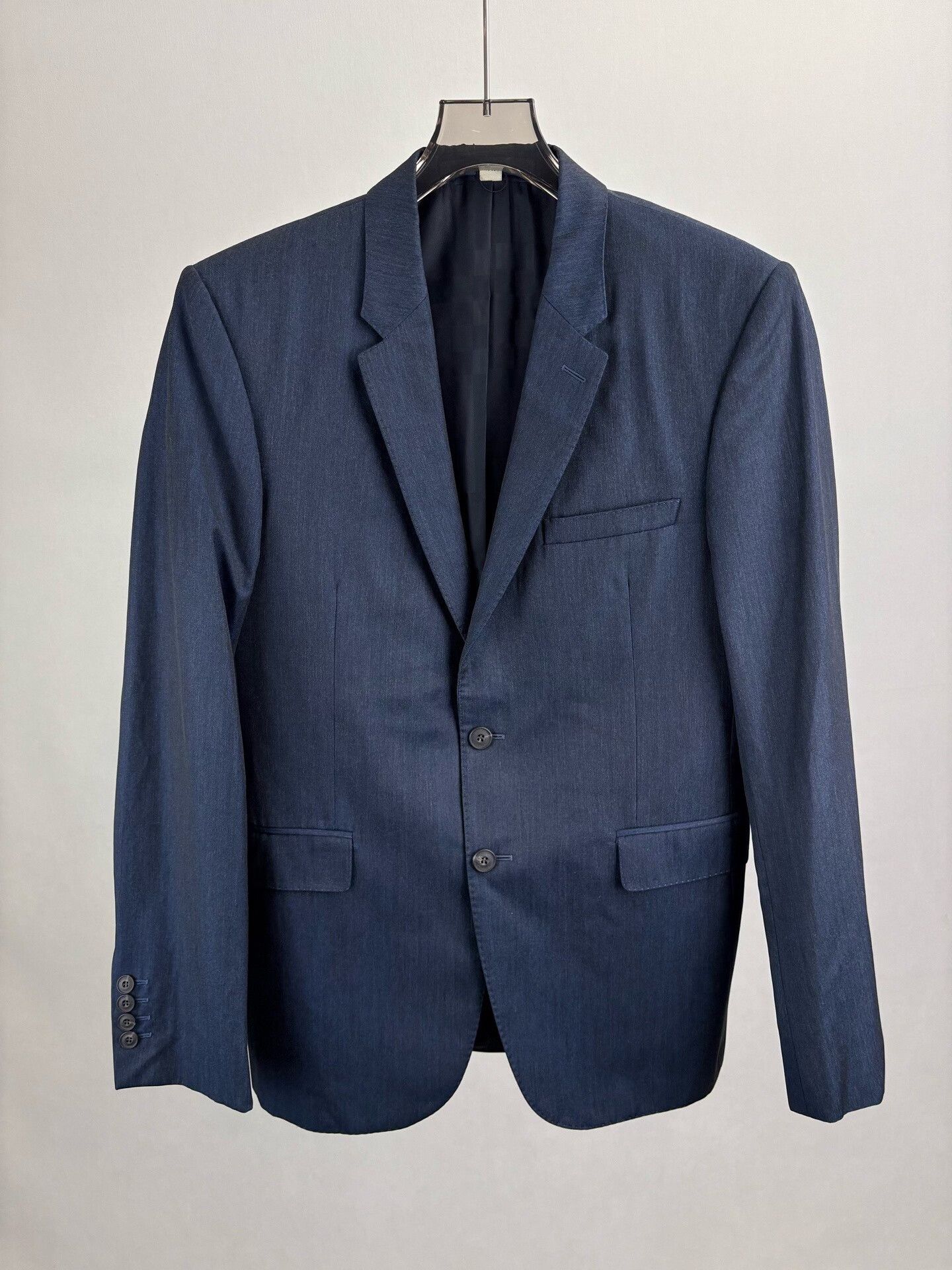 Burberry Burberry Navy Virgin Wool Blazer 40R Size 40R - 2 Thumbnail