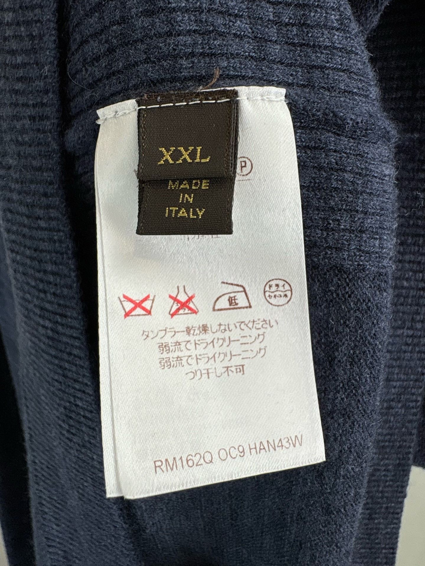 Louis Vuitton Louis Vuitton Navy Wool Knit Sweater XXL Size US XXL / EU 58 / 5 - 6 Thumbnail