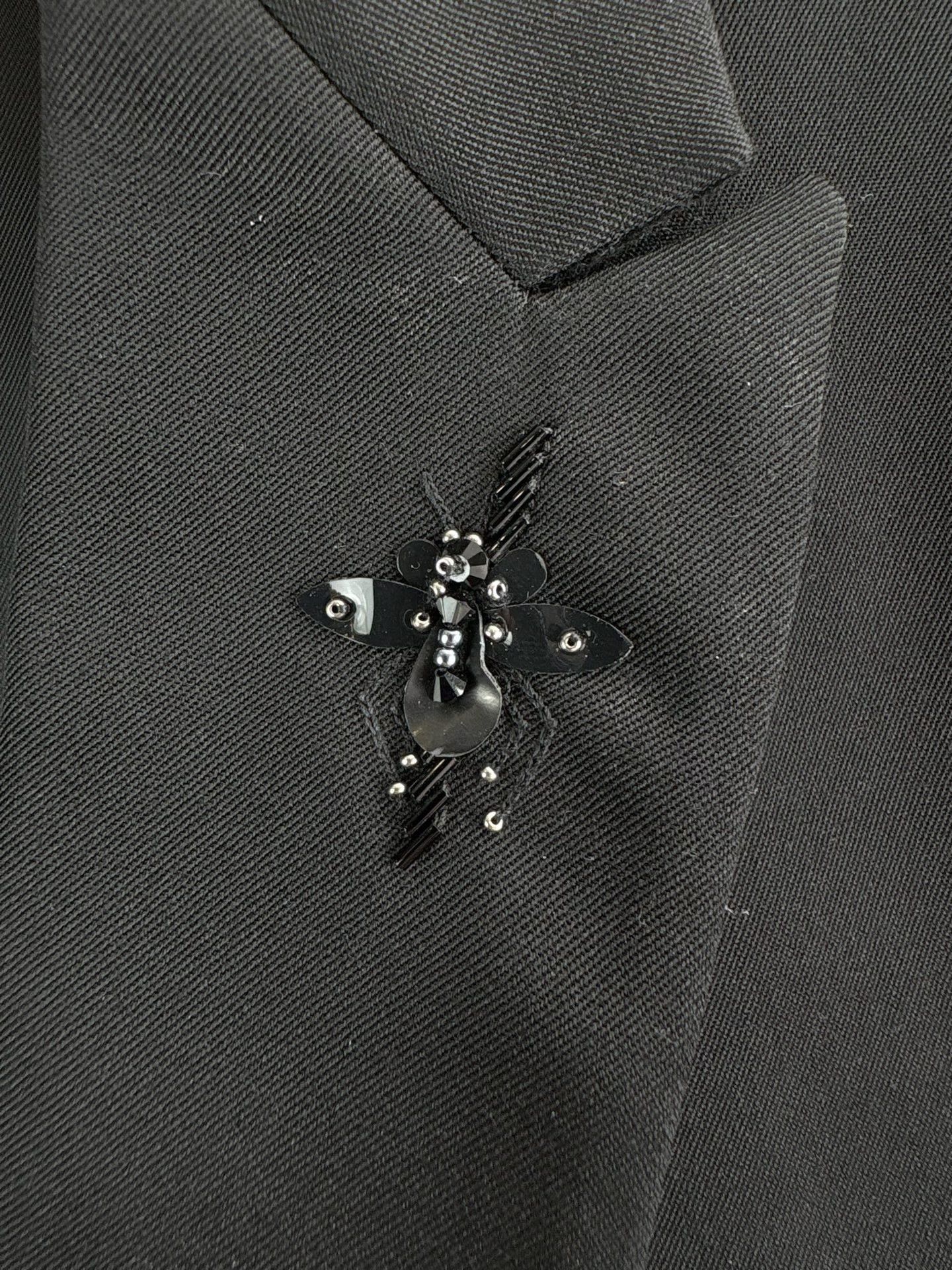 Dior Dior Bee Pin Virgin Wool Blazer 34R Size 34R - 4 Thumbnail