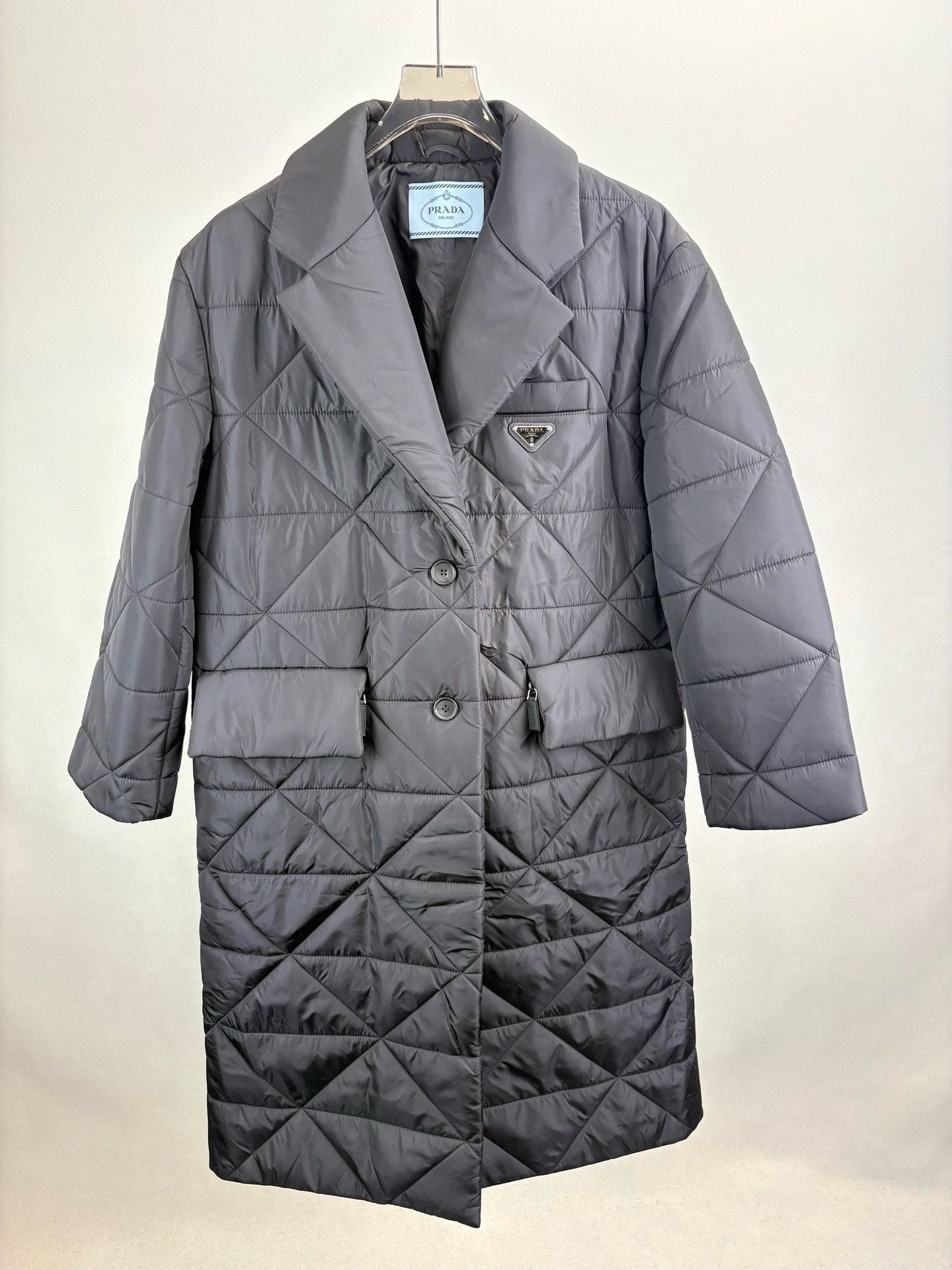 Prada Prada Re-Nylon Triangle Logo Quilted Down Coat 40 Size S / US 4 / IT 40 - 2 Thumbnail