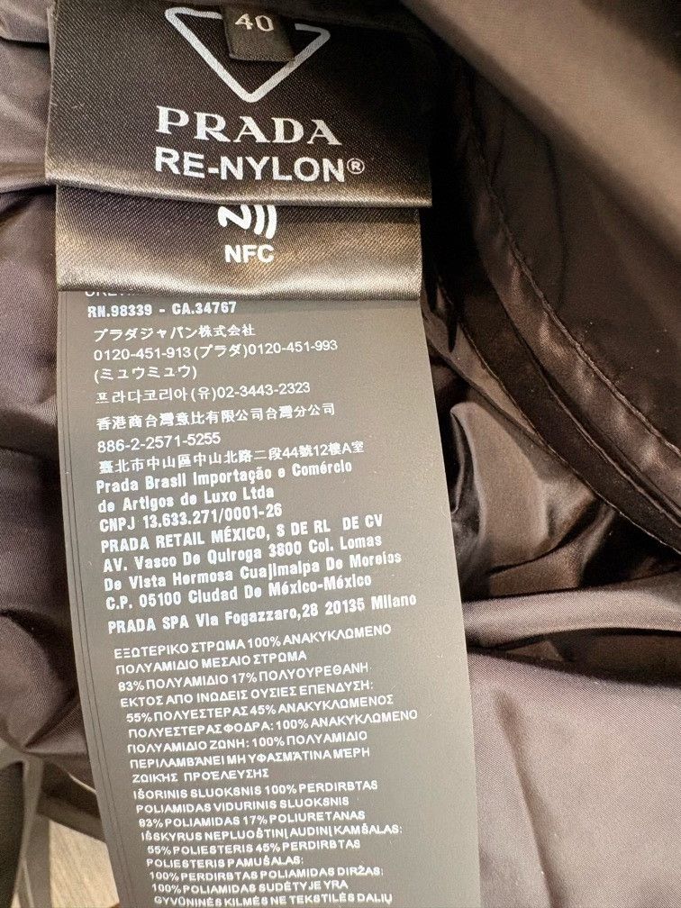 Prada Prada Re-Nylon Triangle Logo Quilted Down Coat 40 Size S / US 4 / IT 40 - 6 Thumbnail