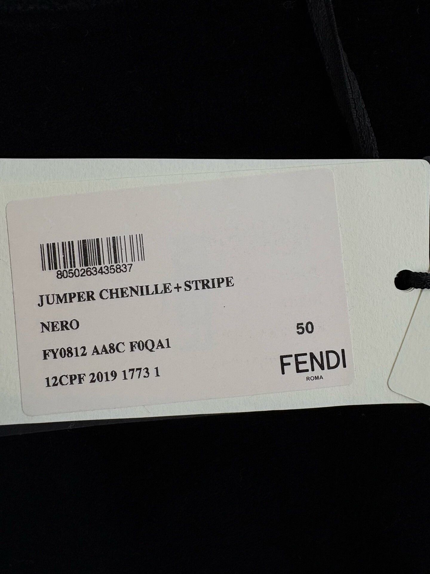 Fendi Fendi x Team Wang Chenille Logo Sweatshirt 50 Size US M / EU 48-50 / 2 - 6 Thumbnail