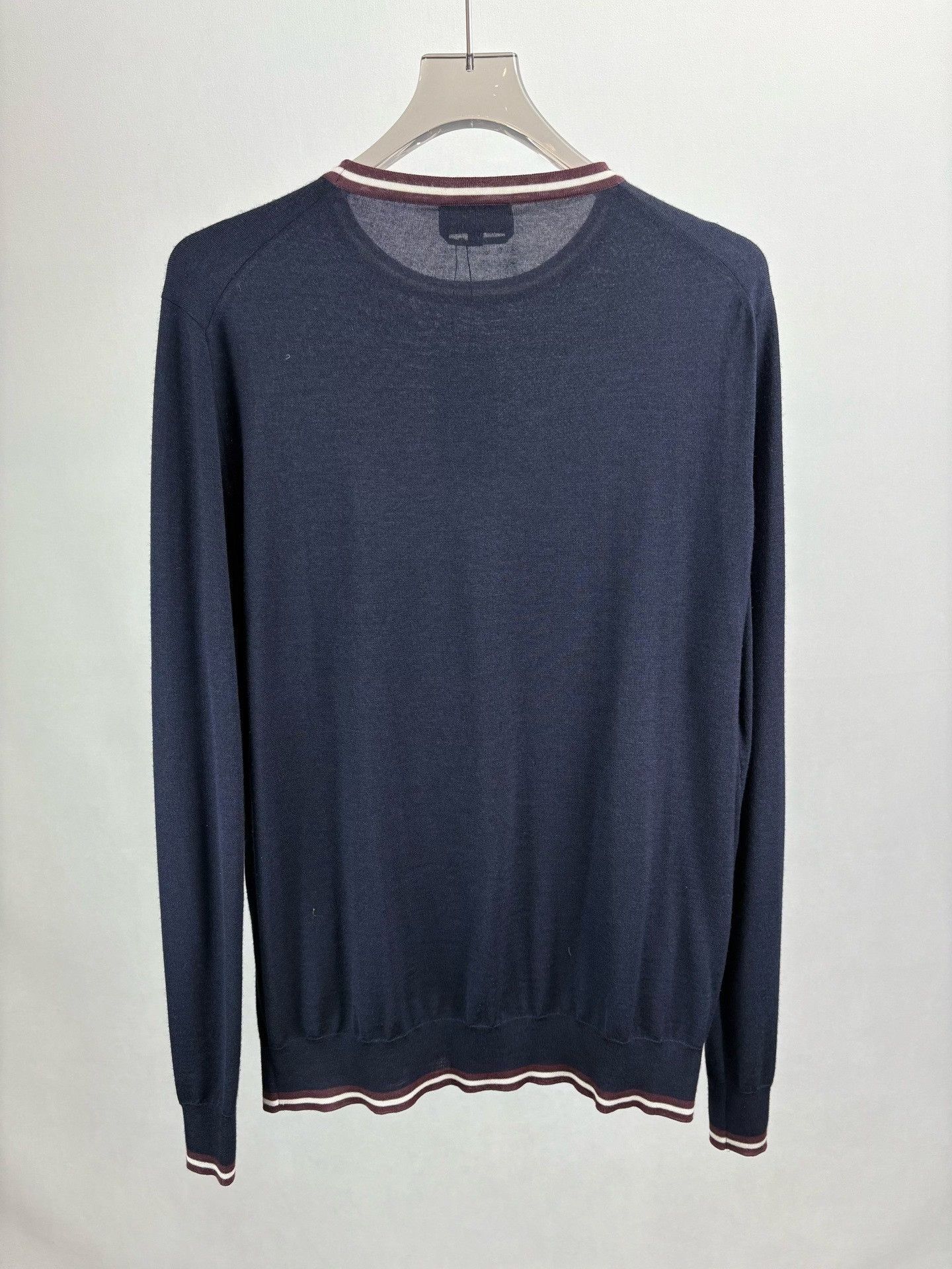 Hermes Hermes Cashmere Silk Striped Trim Sweater XL Size US XL / EU 56 / 4 - 3 Thumbnail