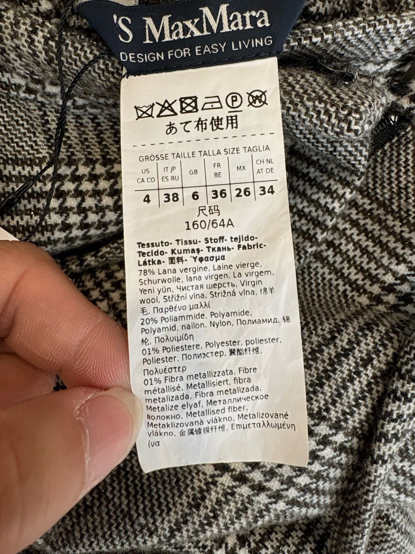 Max Mara Max Mara Plaid Wool Blend Pants IT 38 Size 26" / US 2 / IT 38 - 5 Thumbnail
