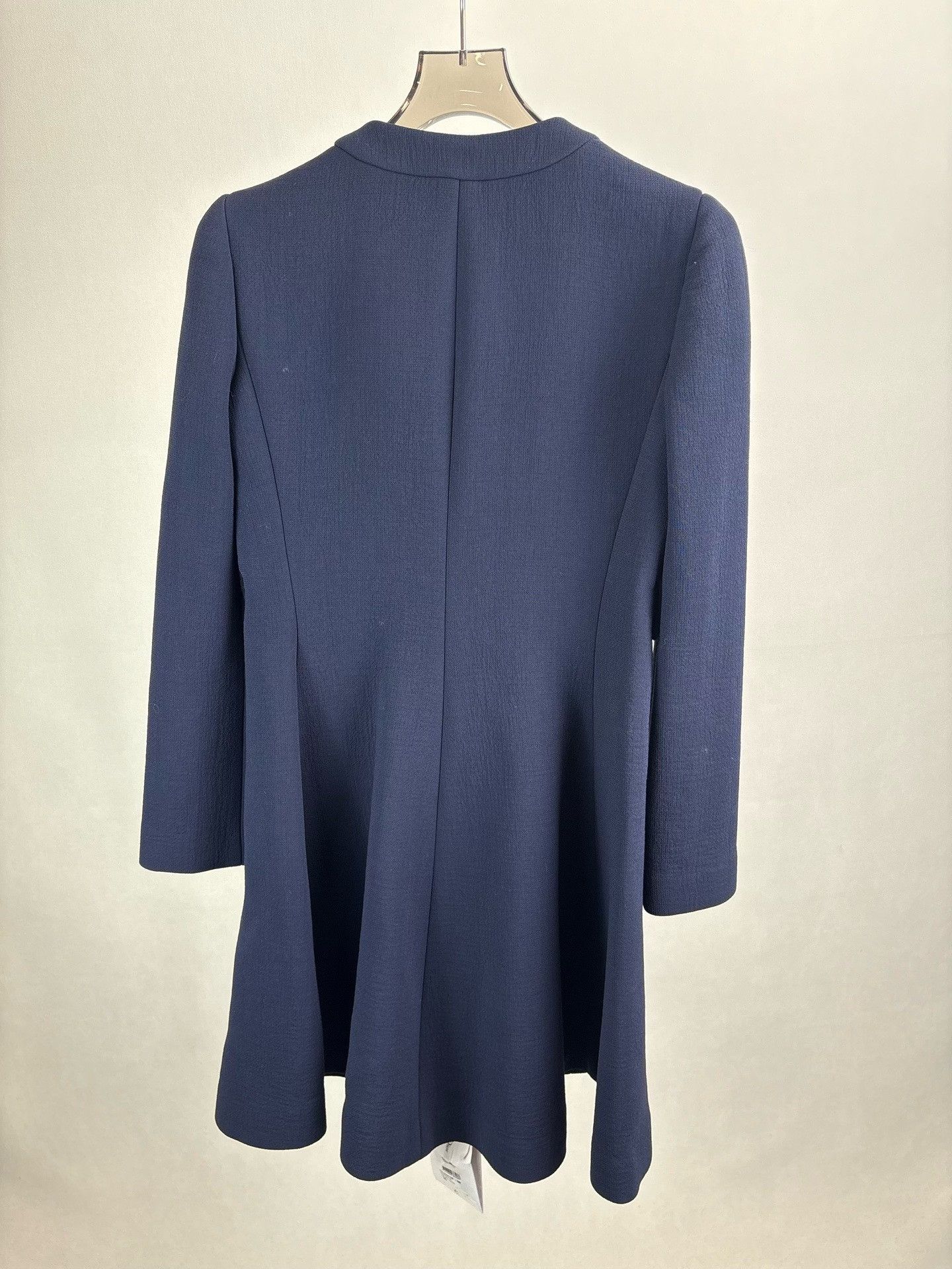 Dior Dior Navy Blue Wool Long Coat Size 36 Size XS / US 0-2 / IT 36-38 - 3 Thumbnail
