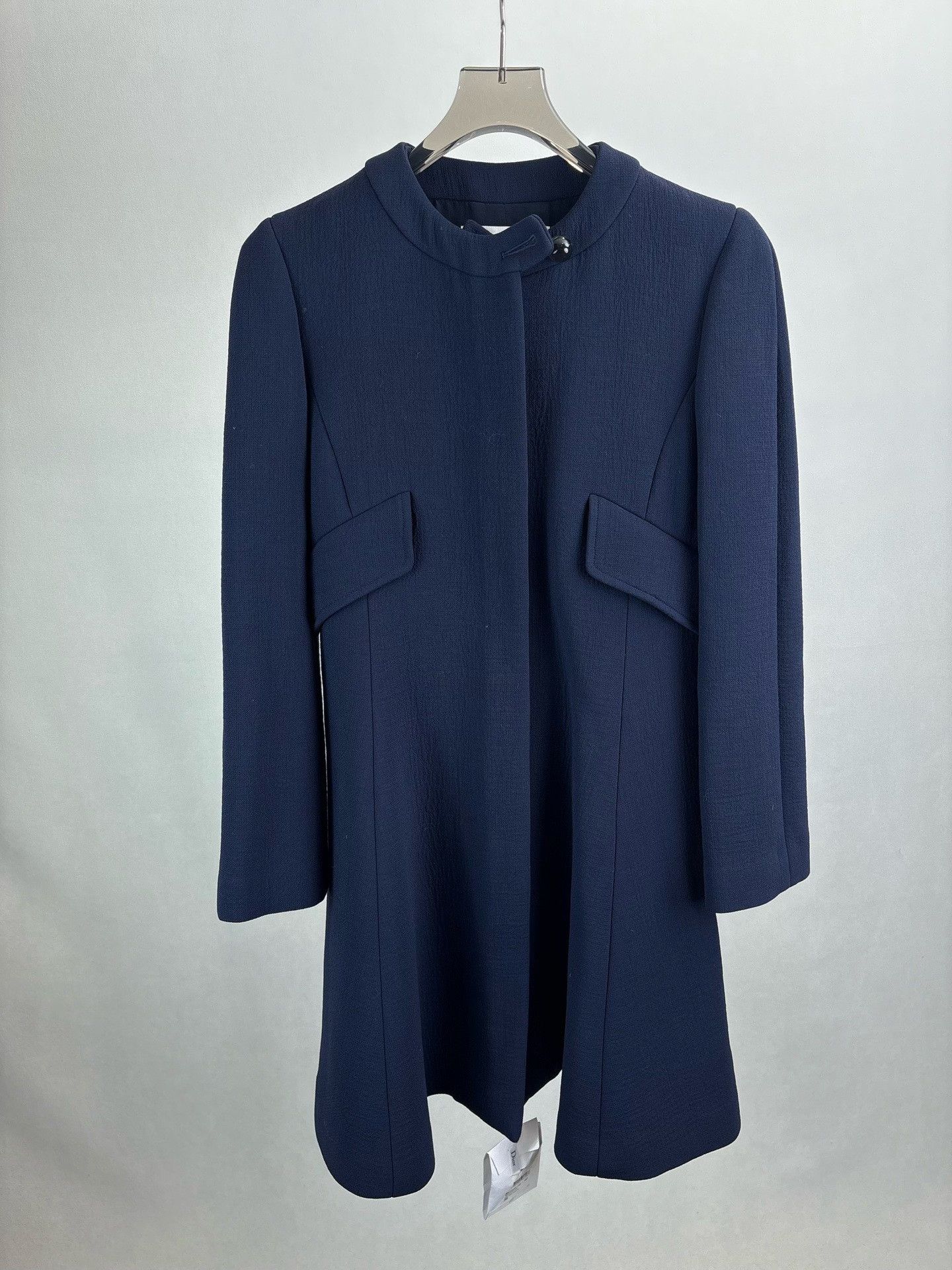 Dior Dior Navy Blue Wool Long Coat Size 36 Size XS / US 0-2 / IT 36-38 - 2 Thumbnail