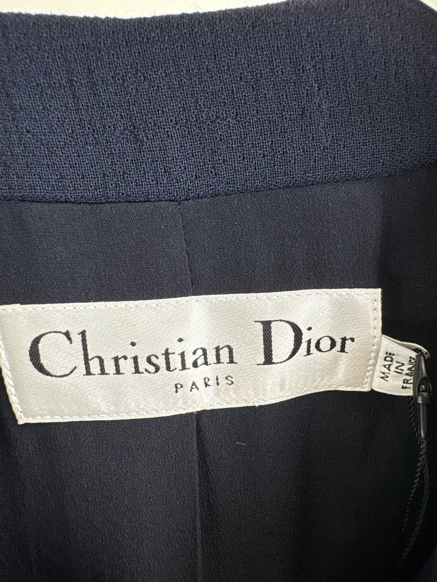 Dior Dior Navy Blue Wool Long Coat Size 36 Size XS / US 0-2 / IT 36-38 - 4 Thumbnail